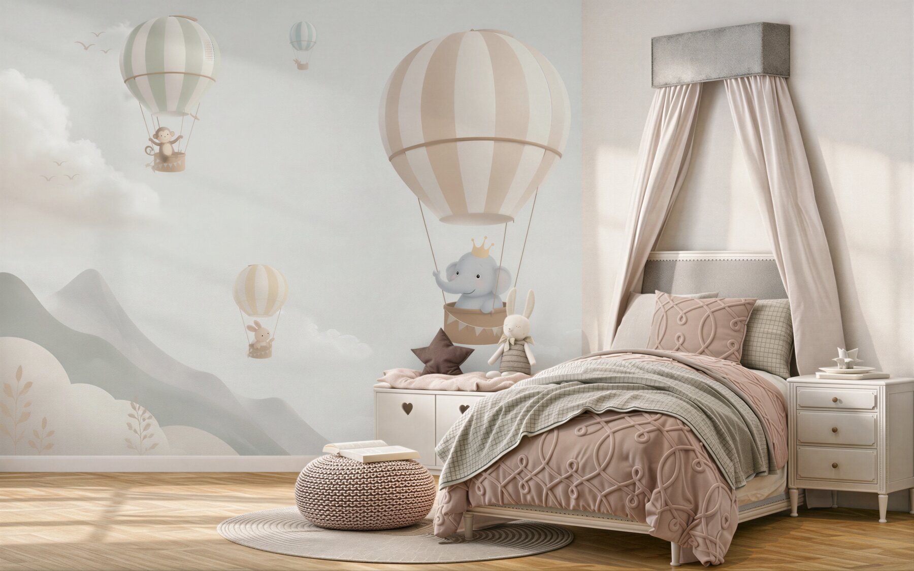 Fototapeta Zwierzęta wspinają się na balony i balony?v2345