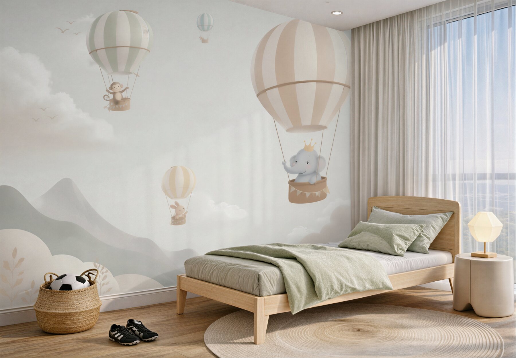 Fototapeta Zwierzęta wspinają się na balony i balony?v2345