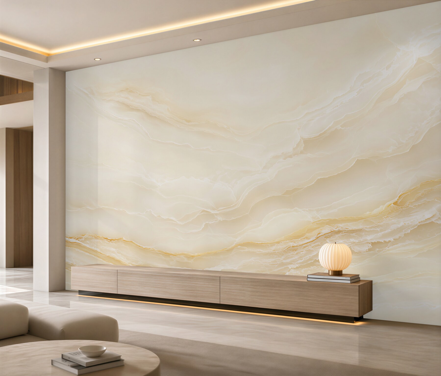 Fototapeta beżowe płytki porcelanowe