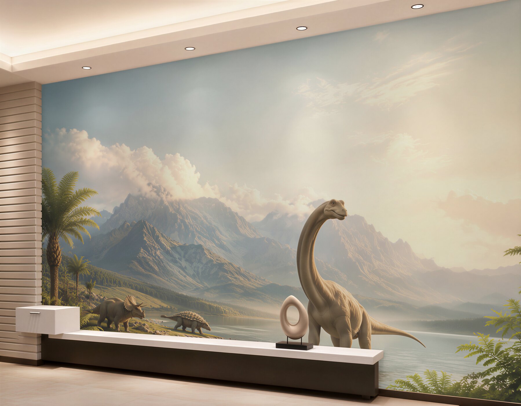 Fototapeta fantastyczne dinozaury nad wodą?v2345