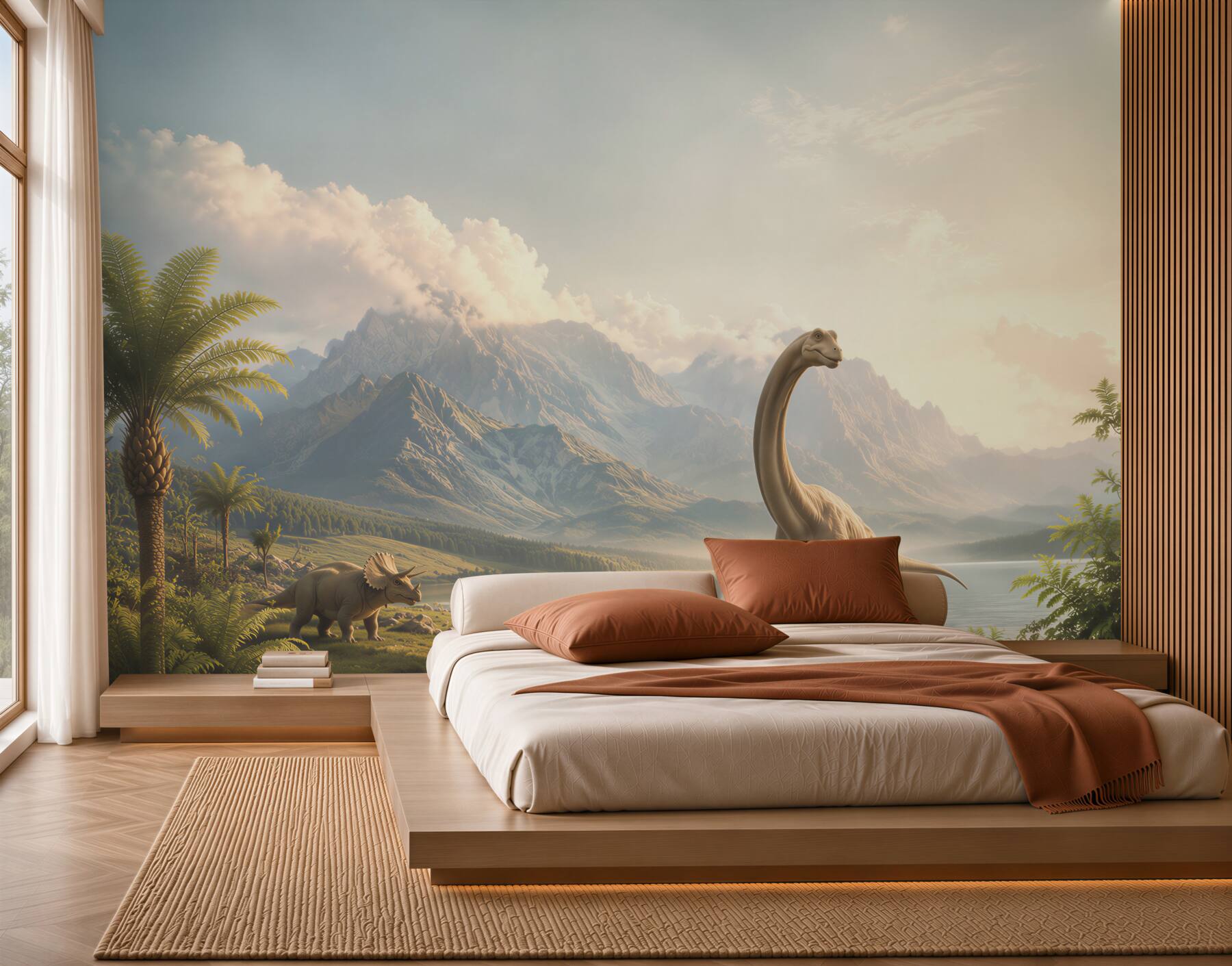Fototapeta fantastyczne dinozaury nad wodą?v2345