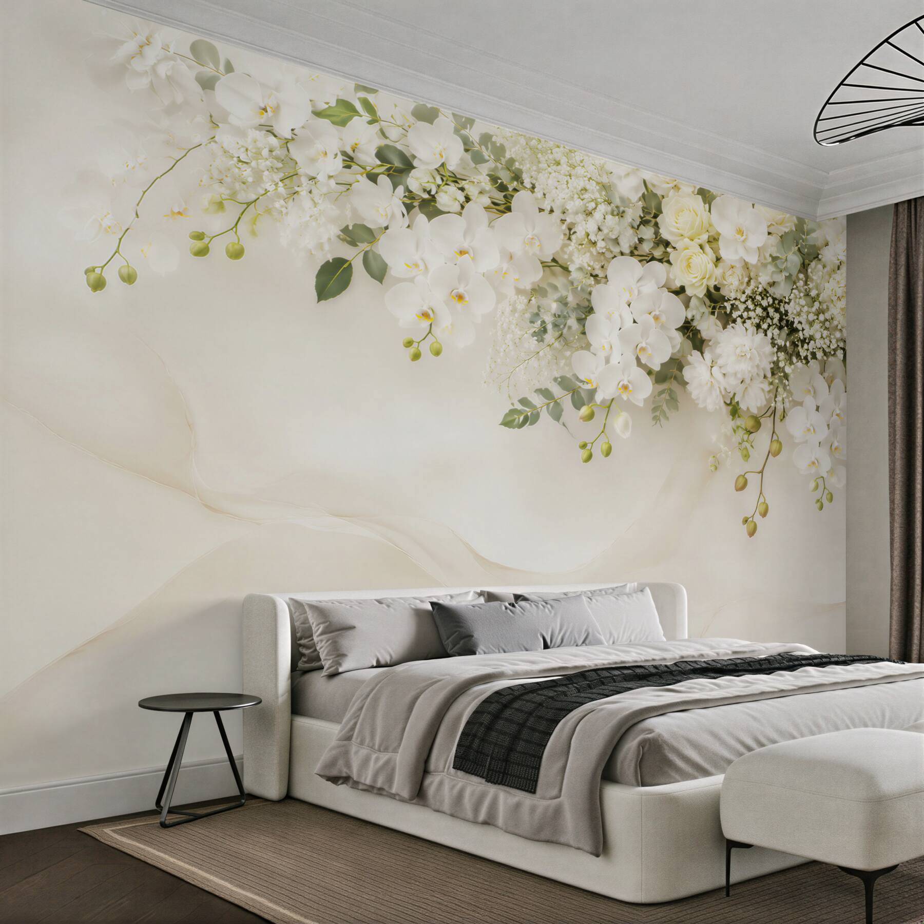 Fototapeta Wiszące białe orchidee?v2345