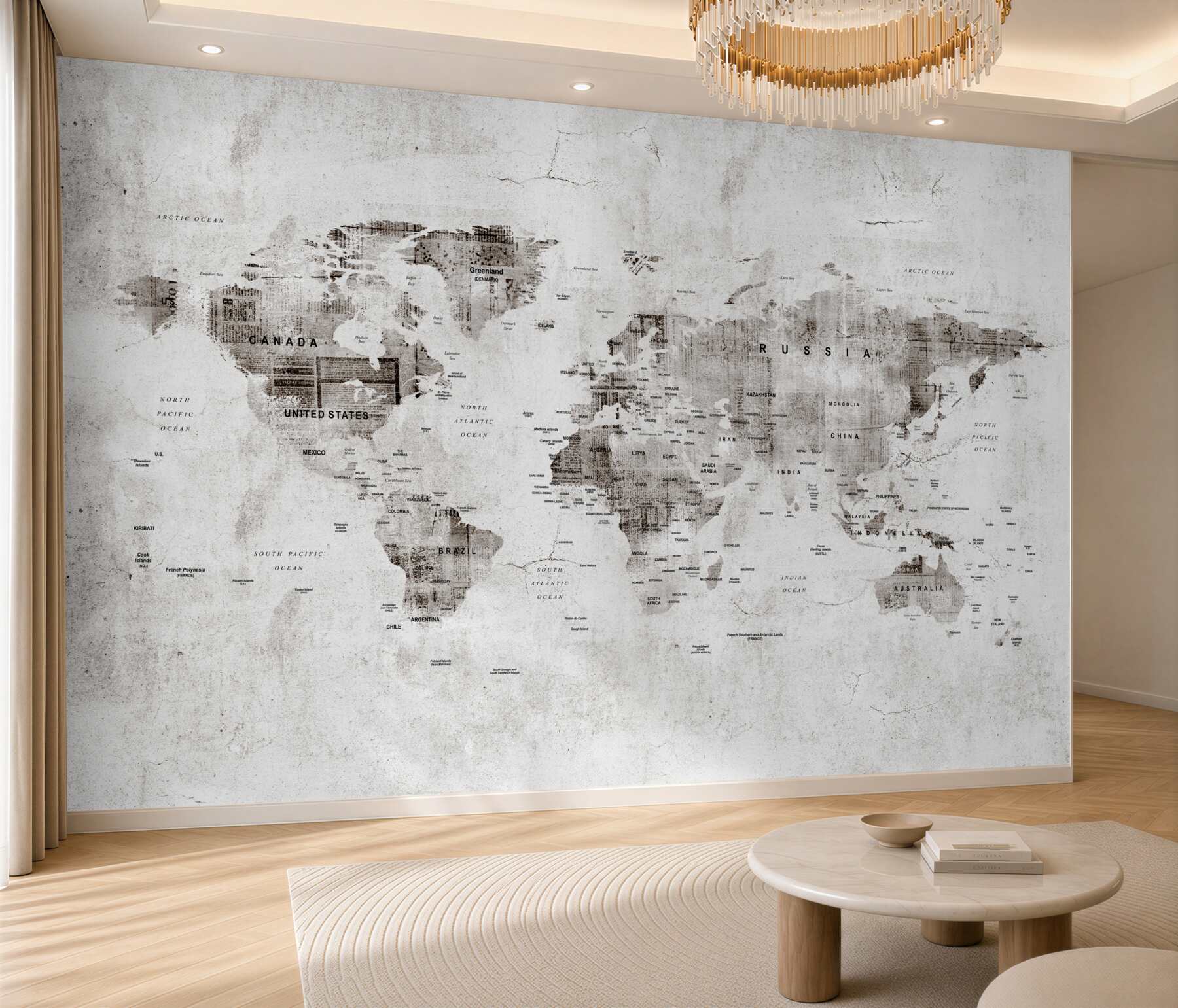 Fototapeta Mapa świata z nazwami krajów?v2345