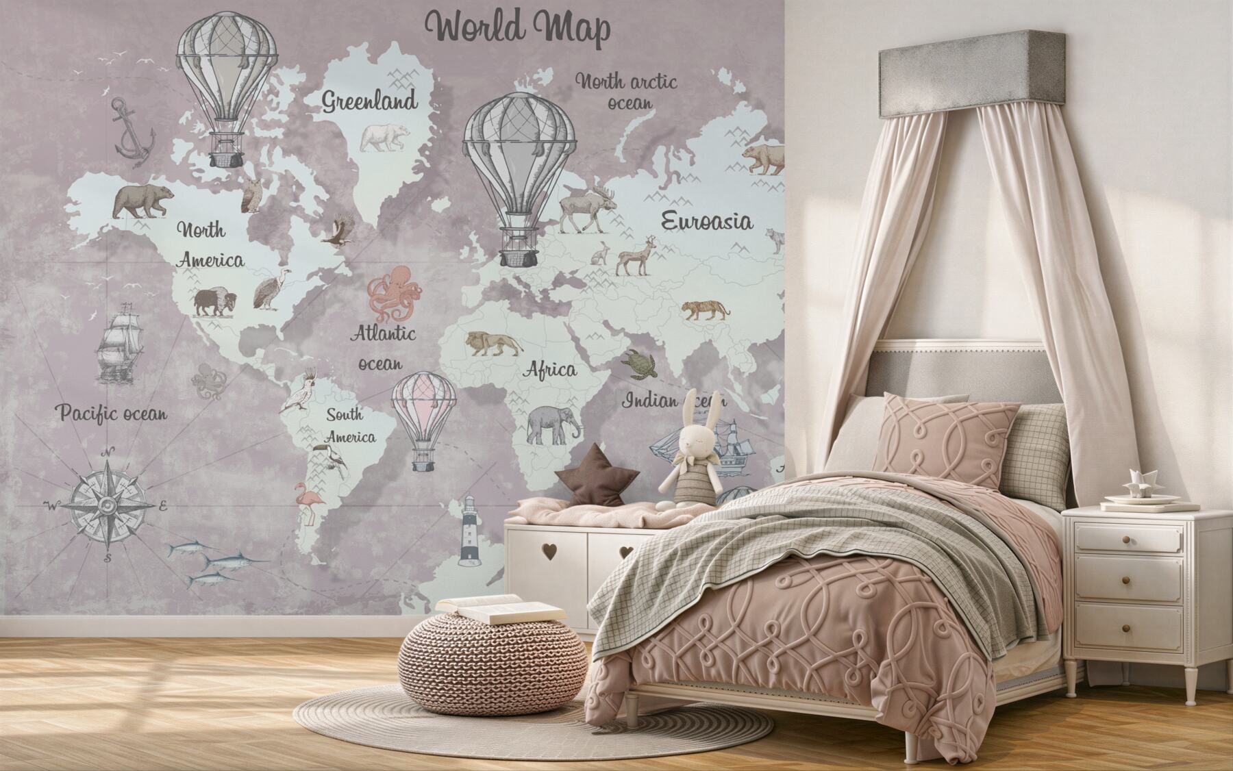 Fototapeta Mapa świata z nazwami?v2345