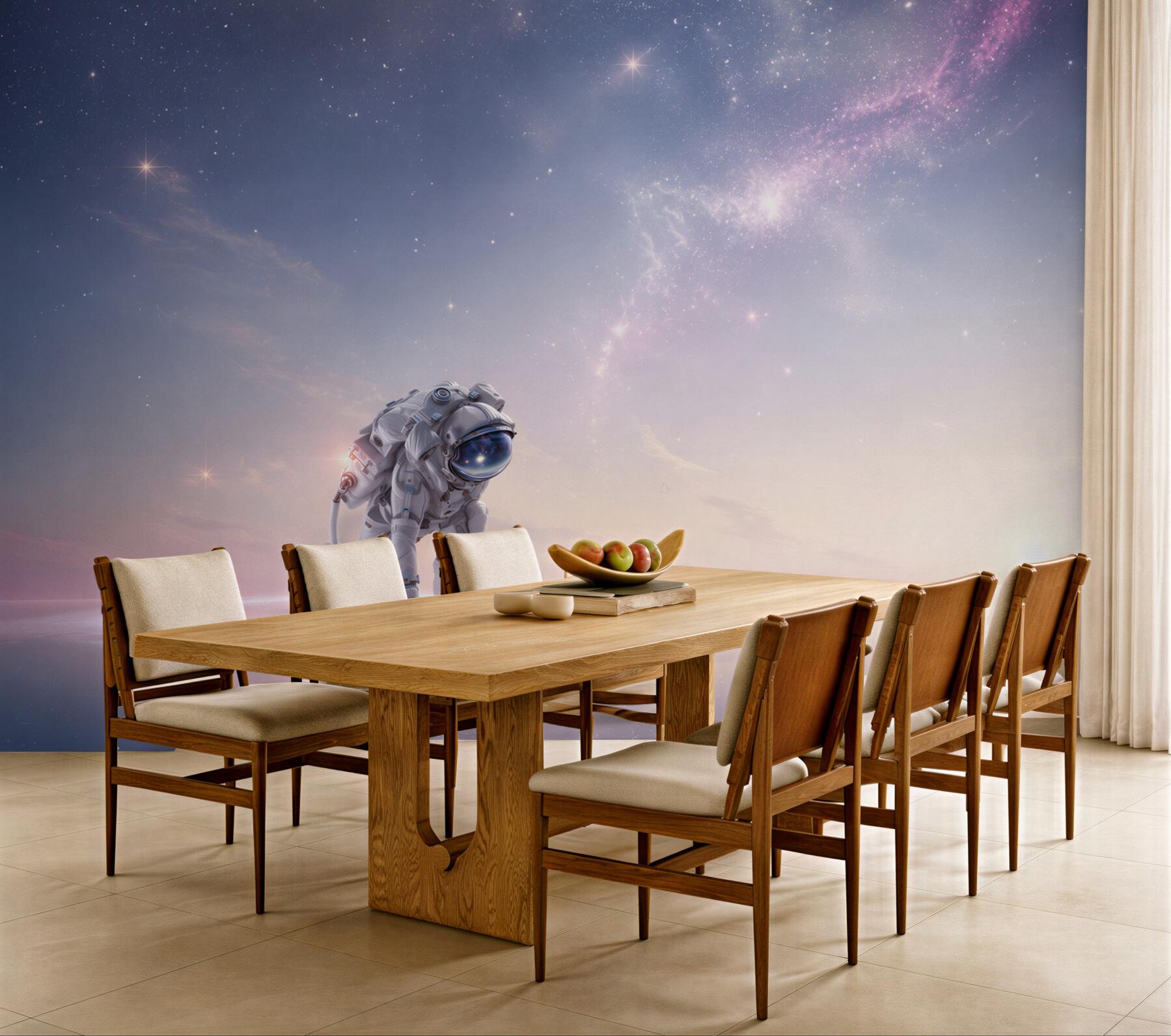 Fototapeta astronauta w pastelowym kosmosie dla pokoju dziecka?v2345