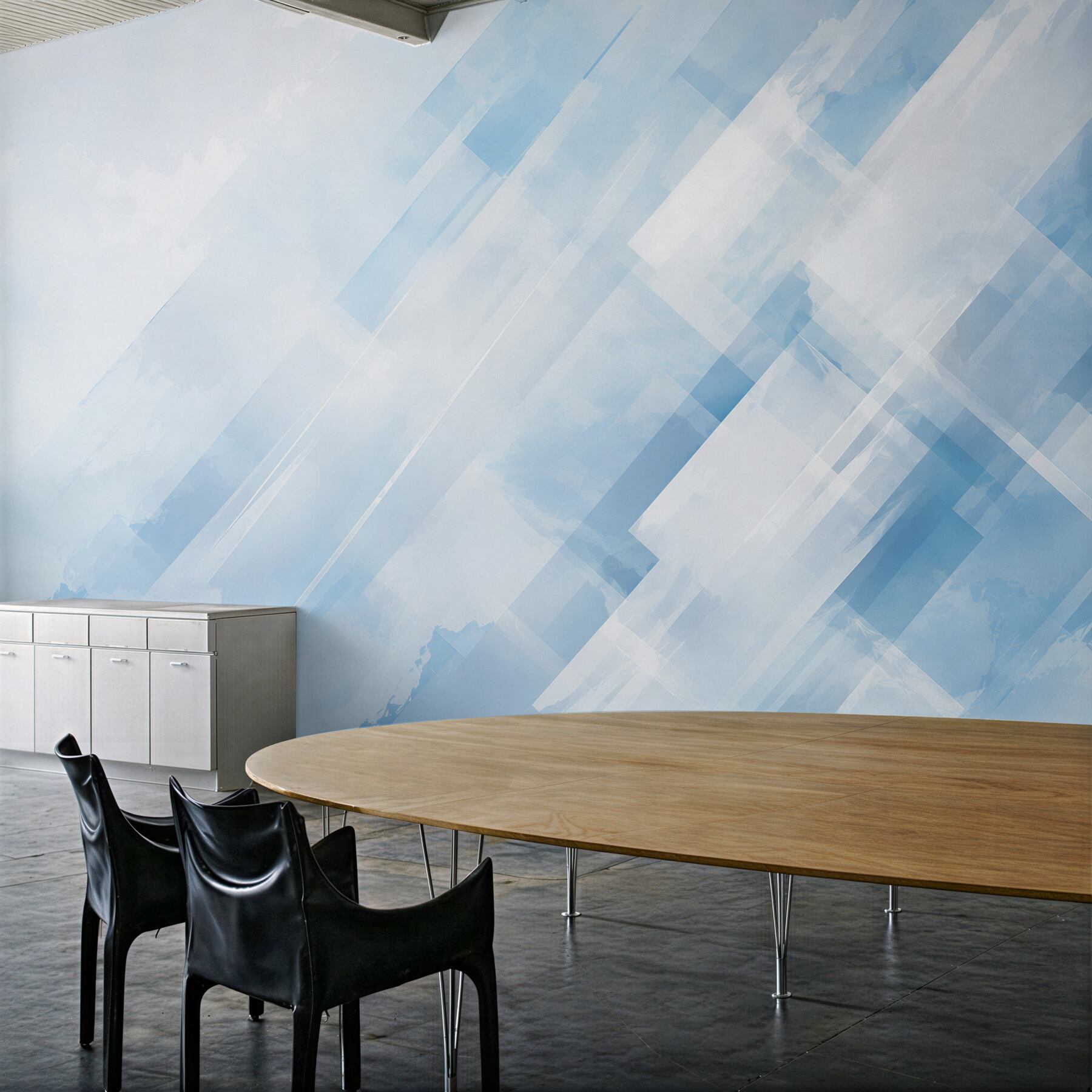Fototapeta geometryczna abstrakcja błękitna nowoczesna