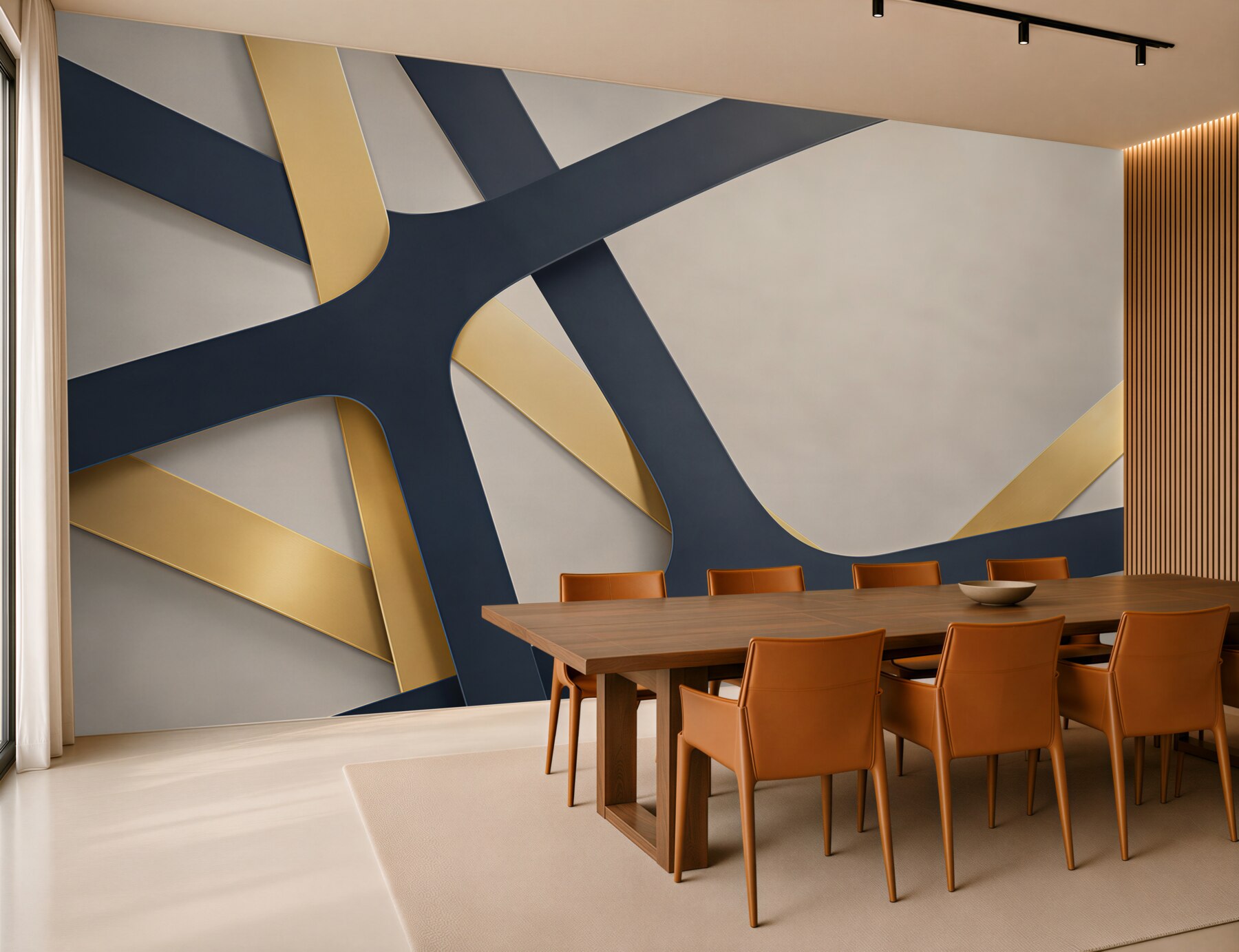 Fototapeta geometryczna abstrakcja granatowo złota nowoczesna elegancja?v2345