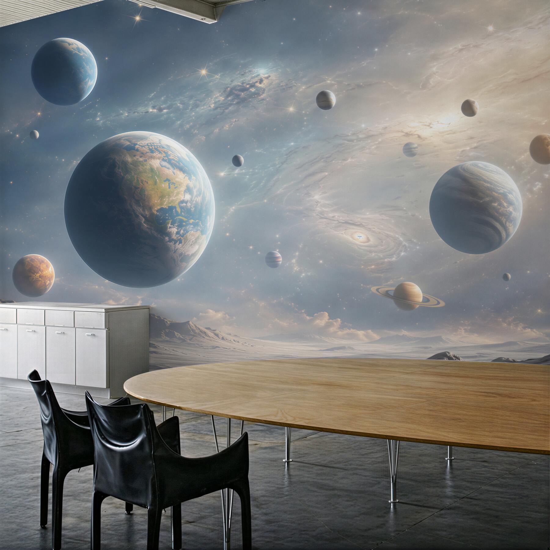 Fototapeta planety w kosmosie jasna galaktyka do nowoczesnego wnętrza?v2345