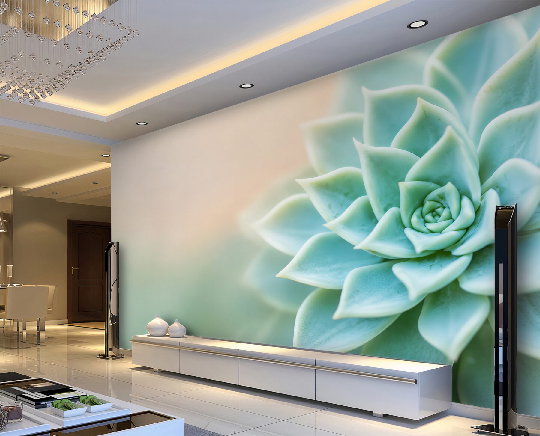 Fototapeta sukulent echeveria miętowy makro relaksująca?v2345