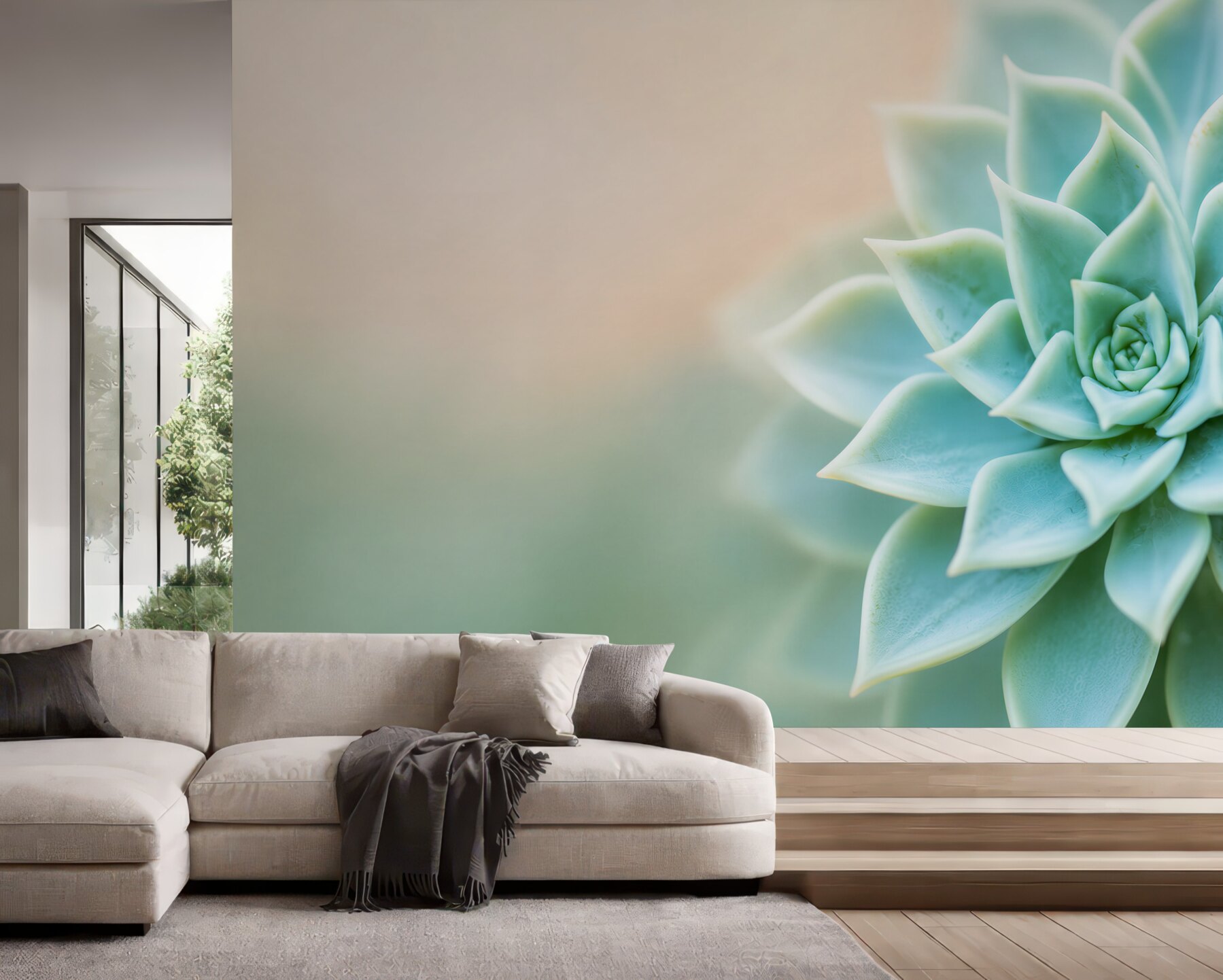 Fototapeta sukulent echeveria miętowy makro relaksująca?v2345