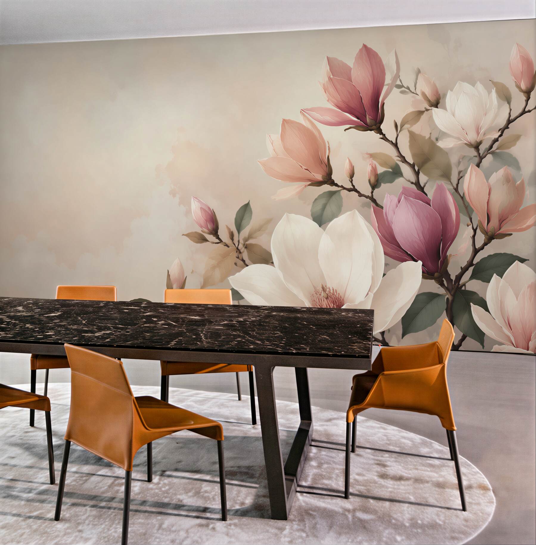 Fototapeta magnolia biała i różowa na gałęziach elegancka?v2345