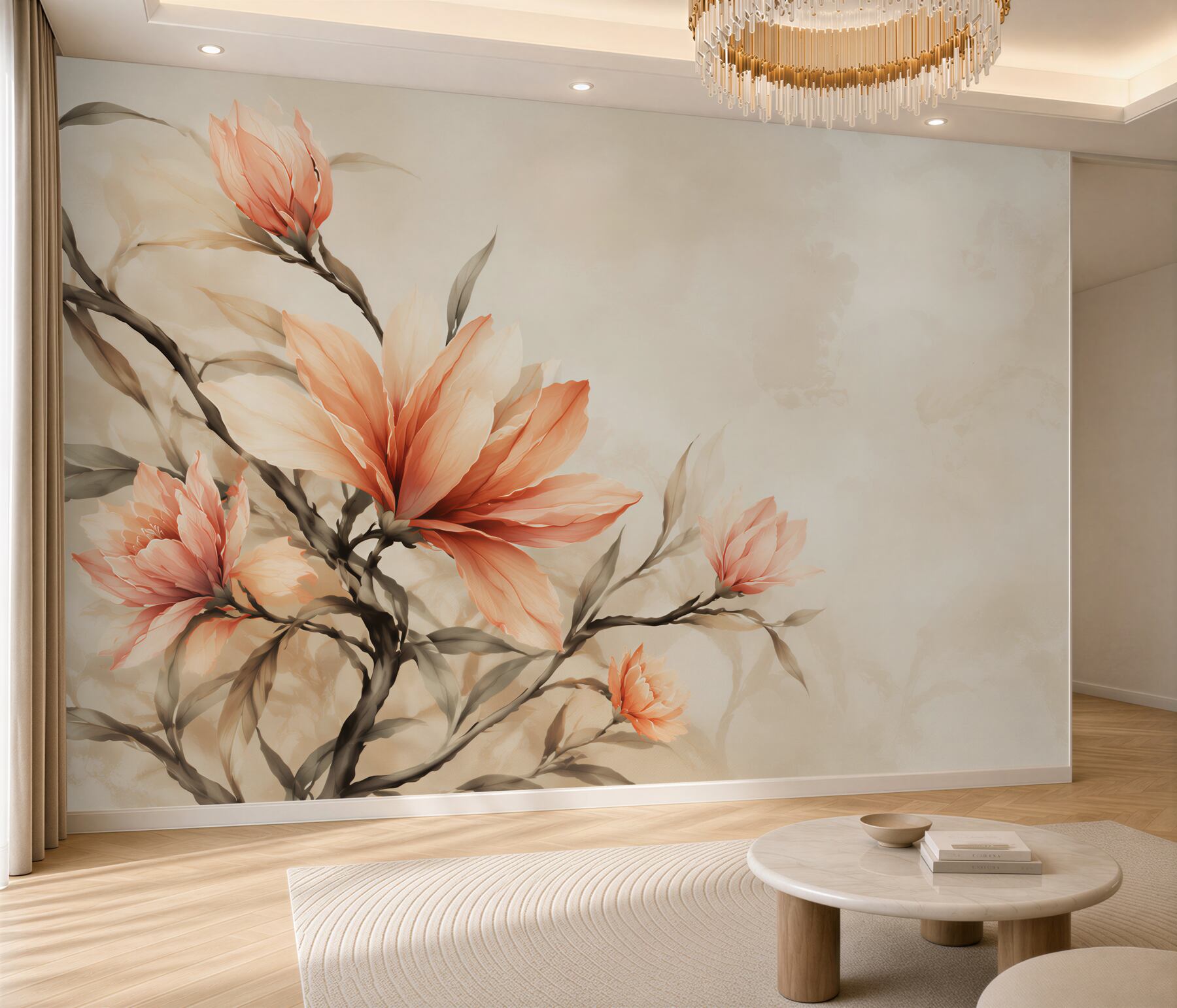 Fototapeta magnolie koralowe na gałęziach nowoczesna?v2345