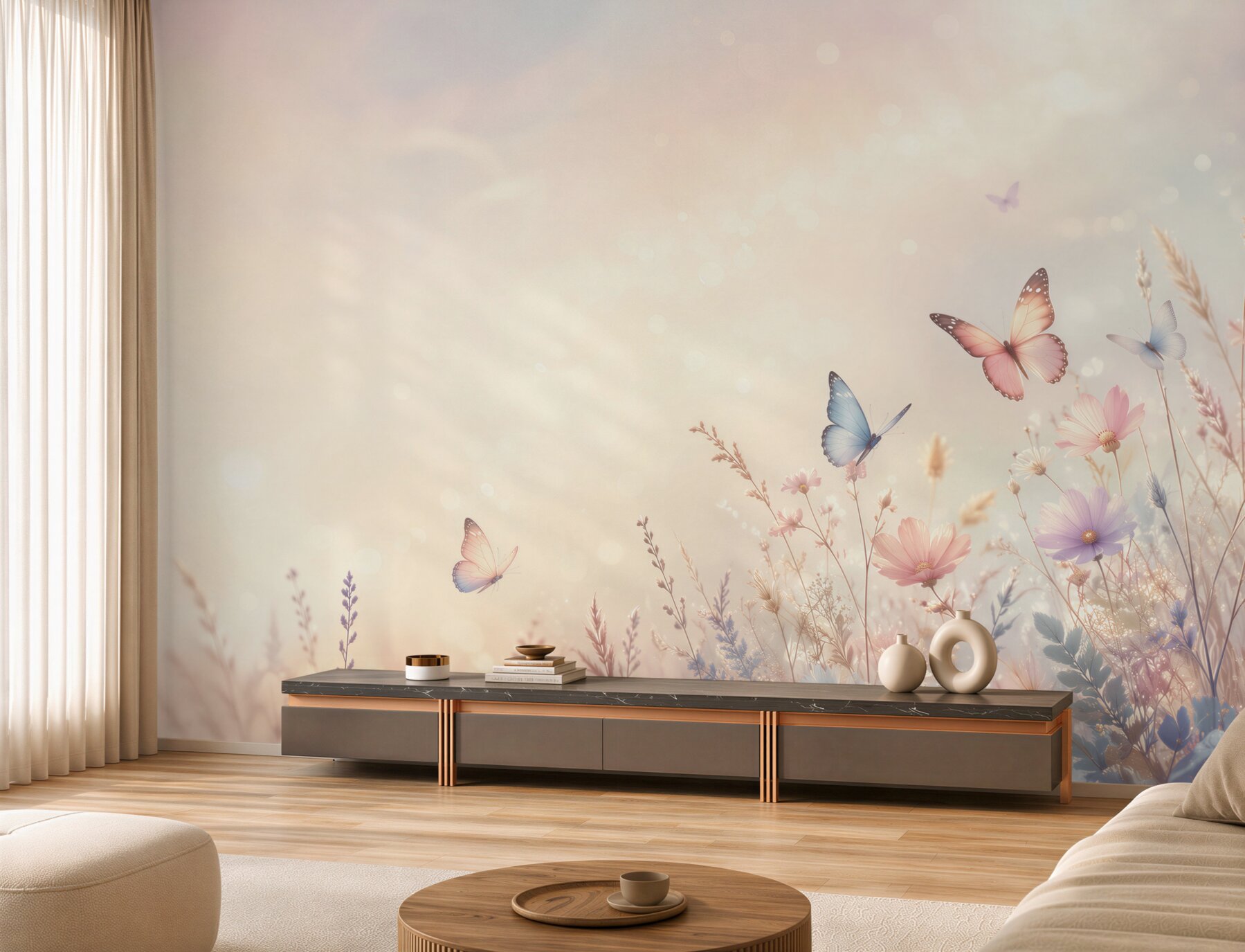 Fototapeta Obszerne motyle na porannym polu?v2345
