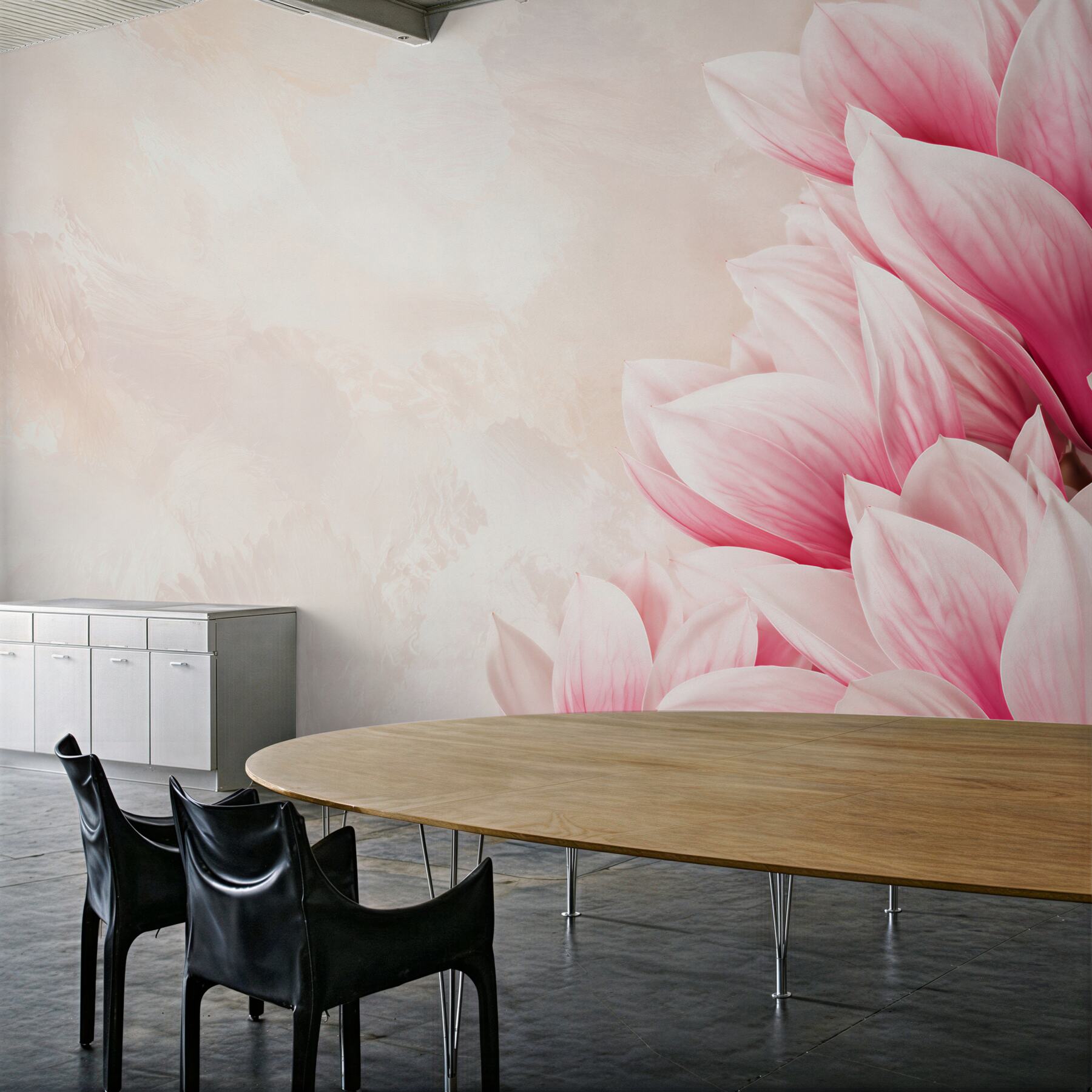 Fototapeta różowe magnolie na jasnym kremowym tle?v2345