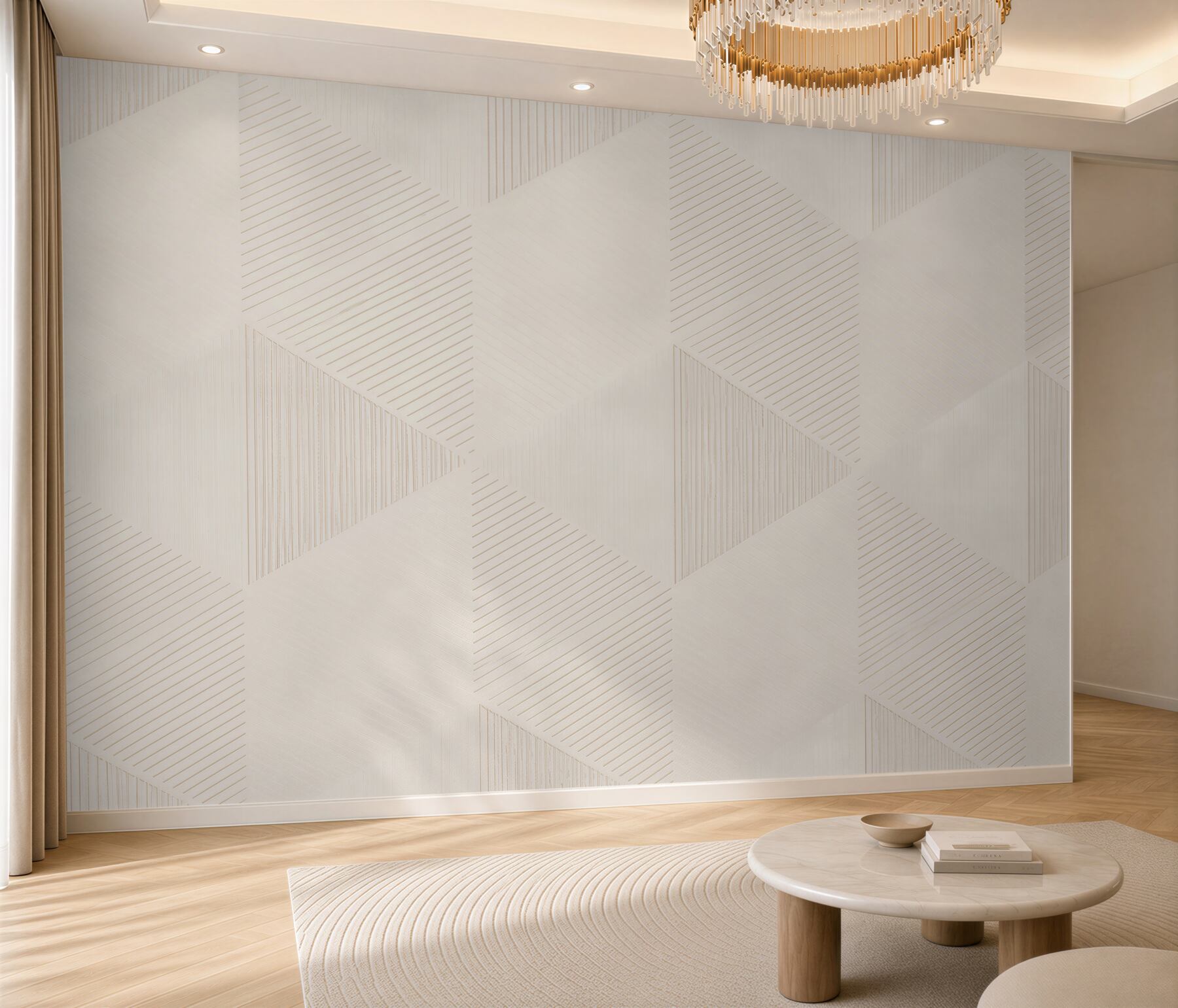 Fototapeta geometryczne kostki 3D beżowe minimalistyczna abstrakcja?v2345