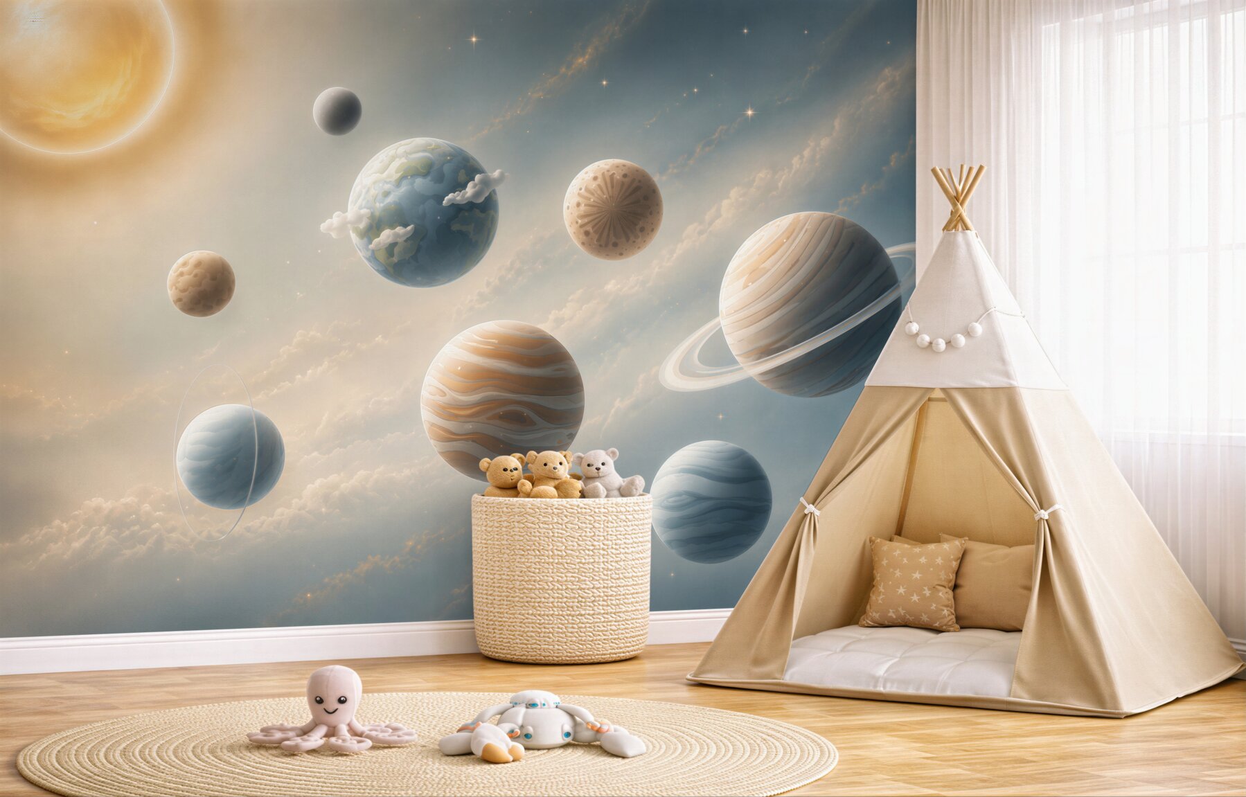 Fototapeta Wiele planet w kosmosie?v2345