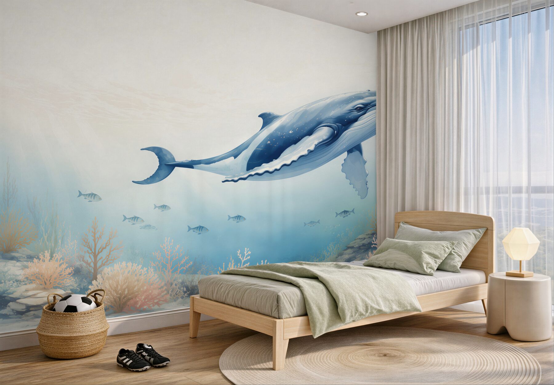 Fototapeta Wieloryb i ryby pod wodą?v2345