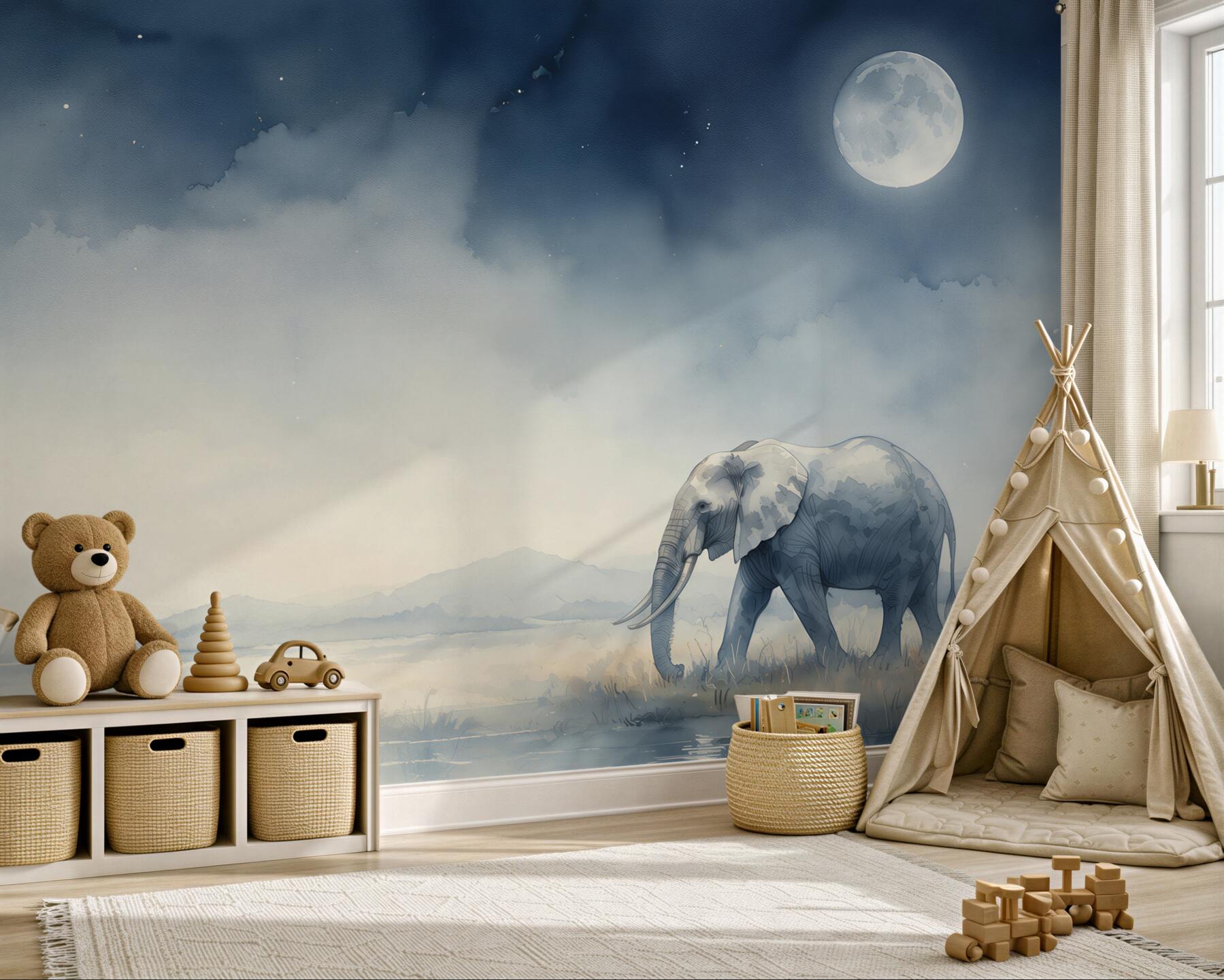 Fototapeta Elephant Night Walk?v2345