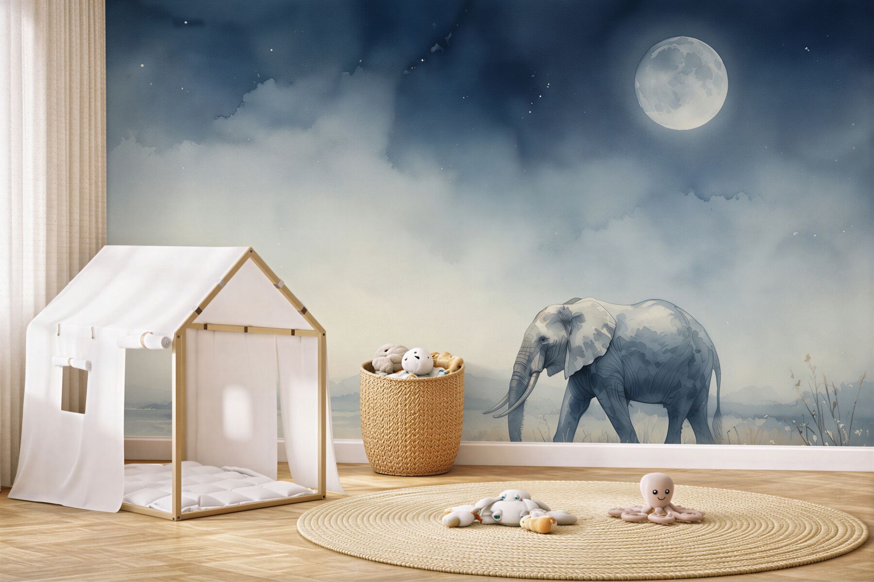 Fototapeta Elephant Night Walk?v2345