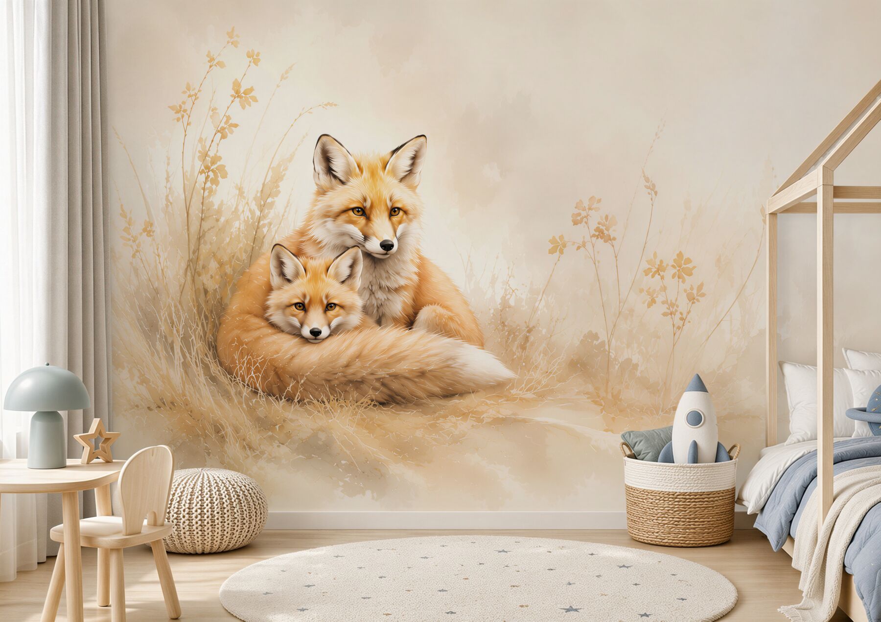 Fototapeta Dwa pomalowane lisy?v2345