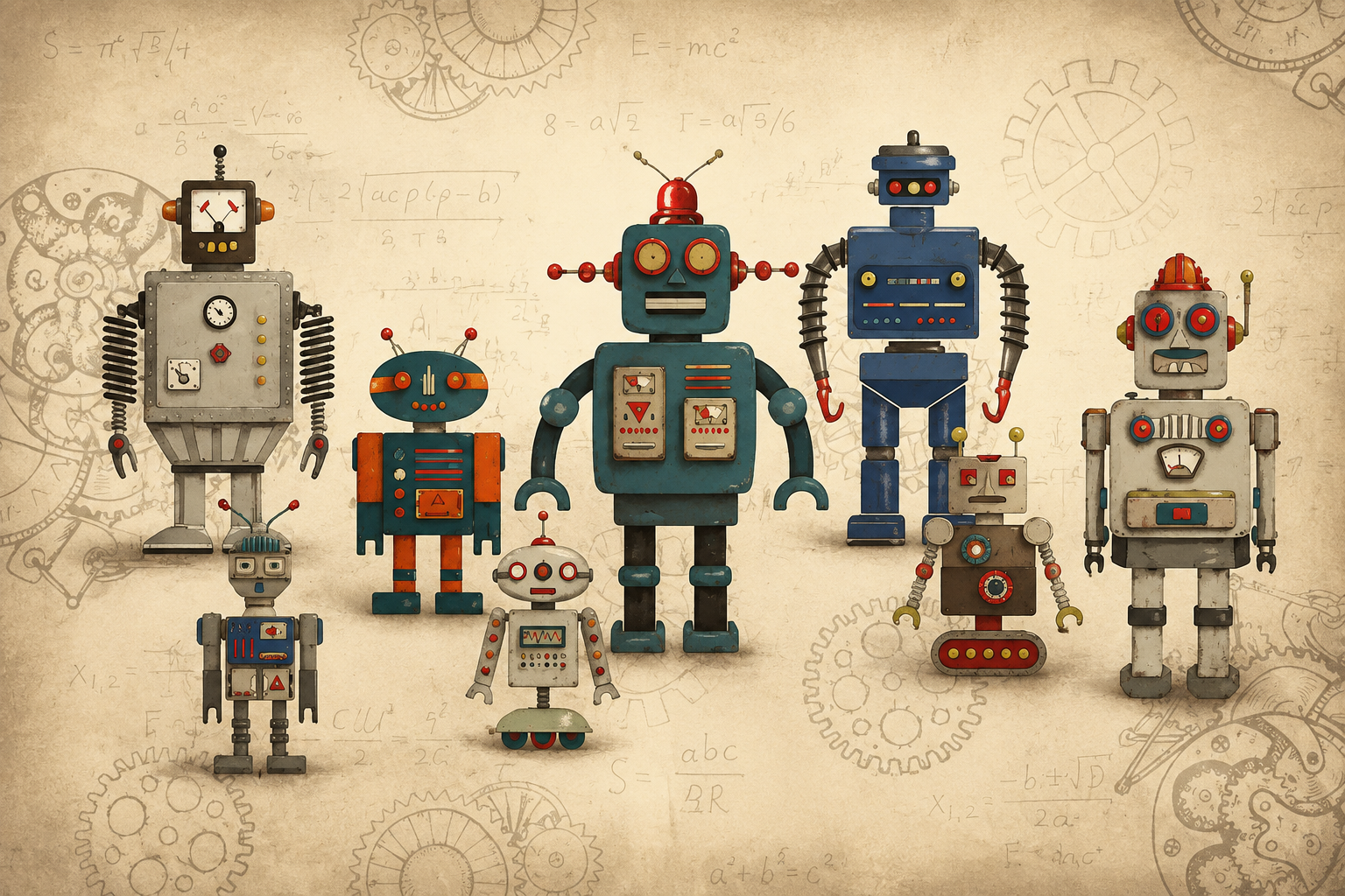 Fototapeta Roboty w pokoju dziecinnym