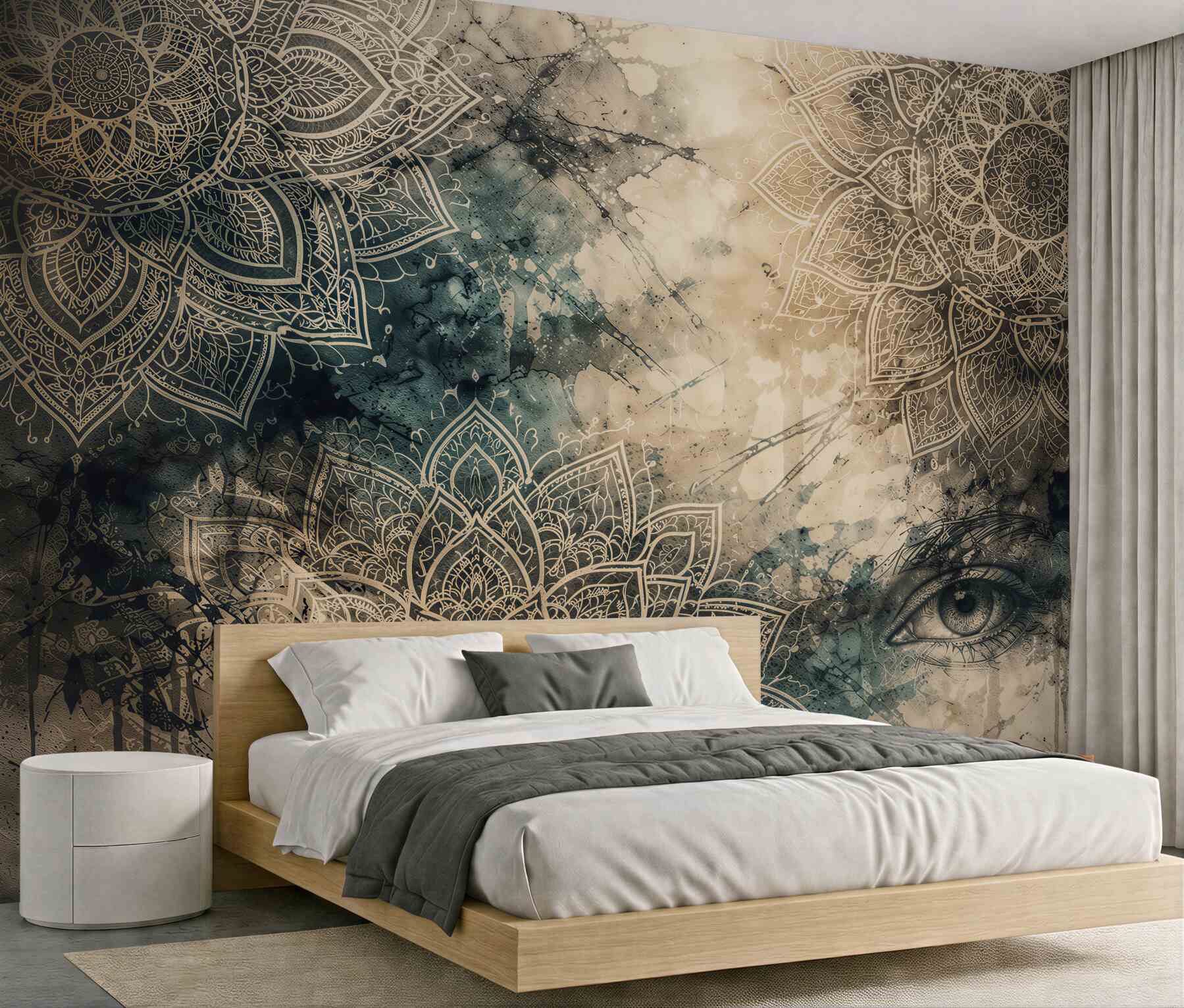 Fototapeta Orientalna Mandala z Tajemniczym Spojrzeniem?v2345