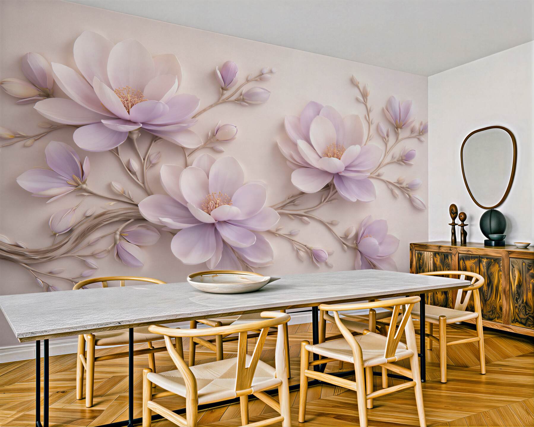 Fototapeta lawendowa magnolia w eleganckim rozkwicie?v2345