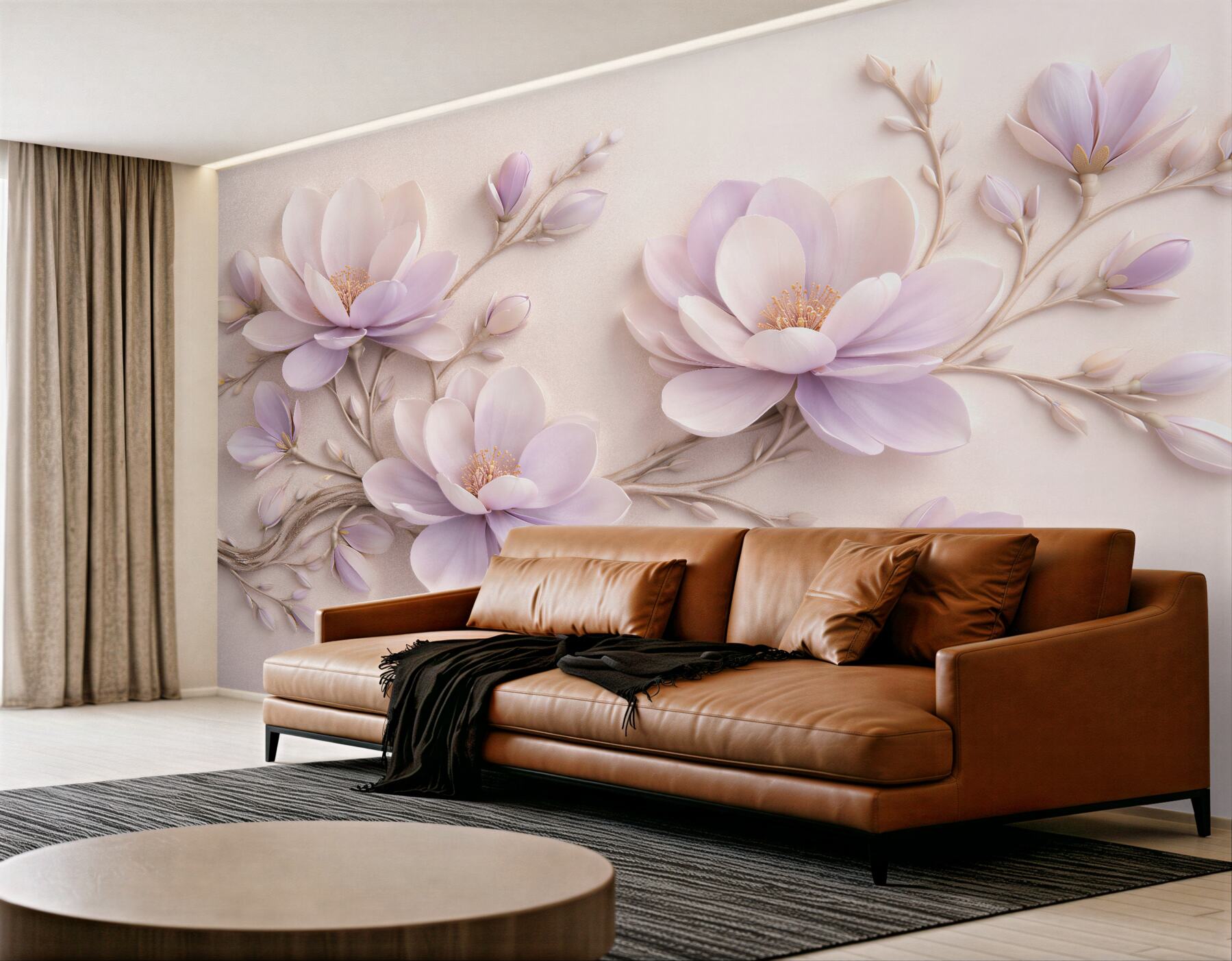 Fototapeta lawendowa magnolia w eleganckim rozkwicie?v2345