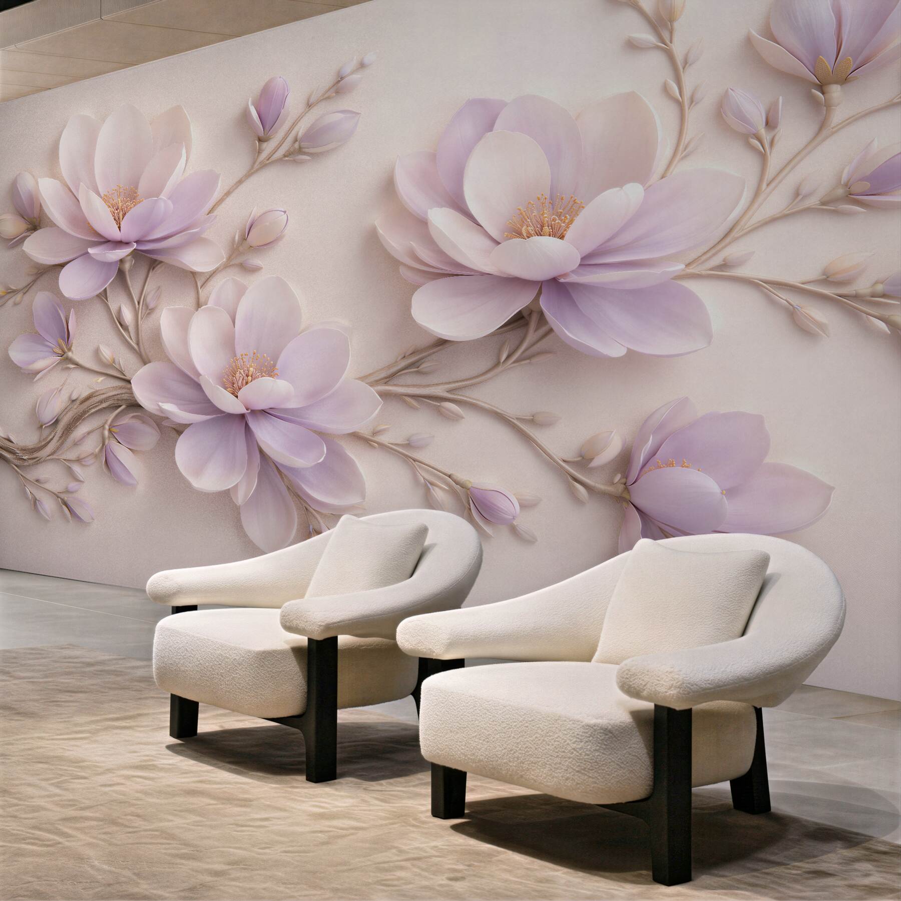 Fototapeta lawendowa magnolia w eleganckim rozkwicie?v2345