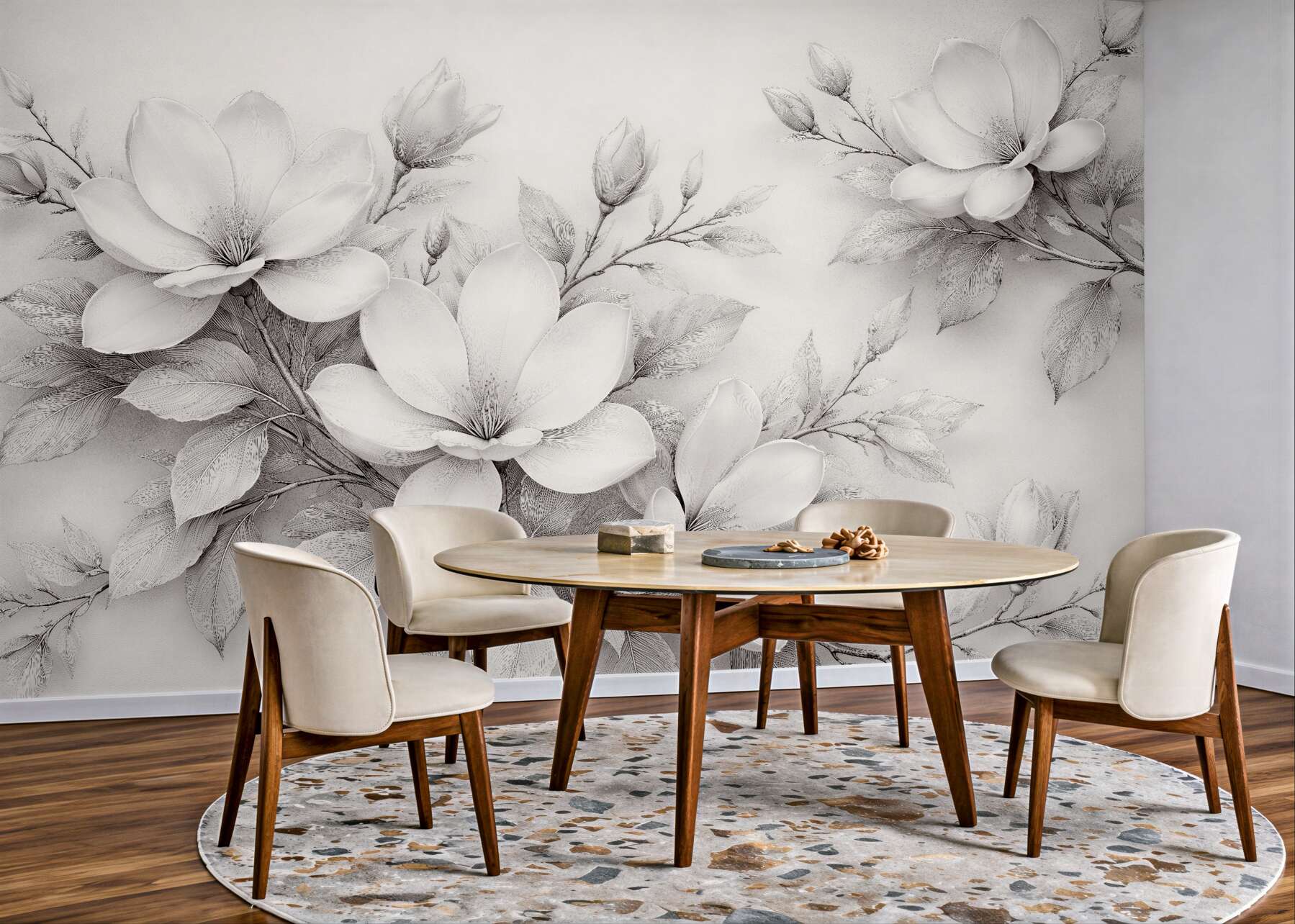 Fototapeta delikatne magnolie w szarości?v2345