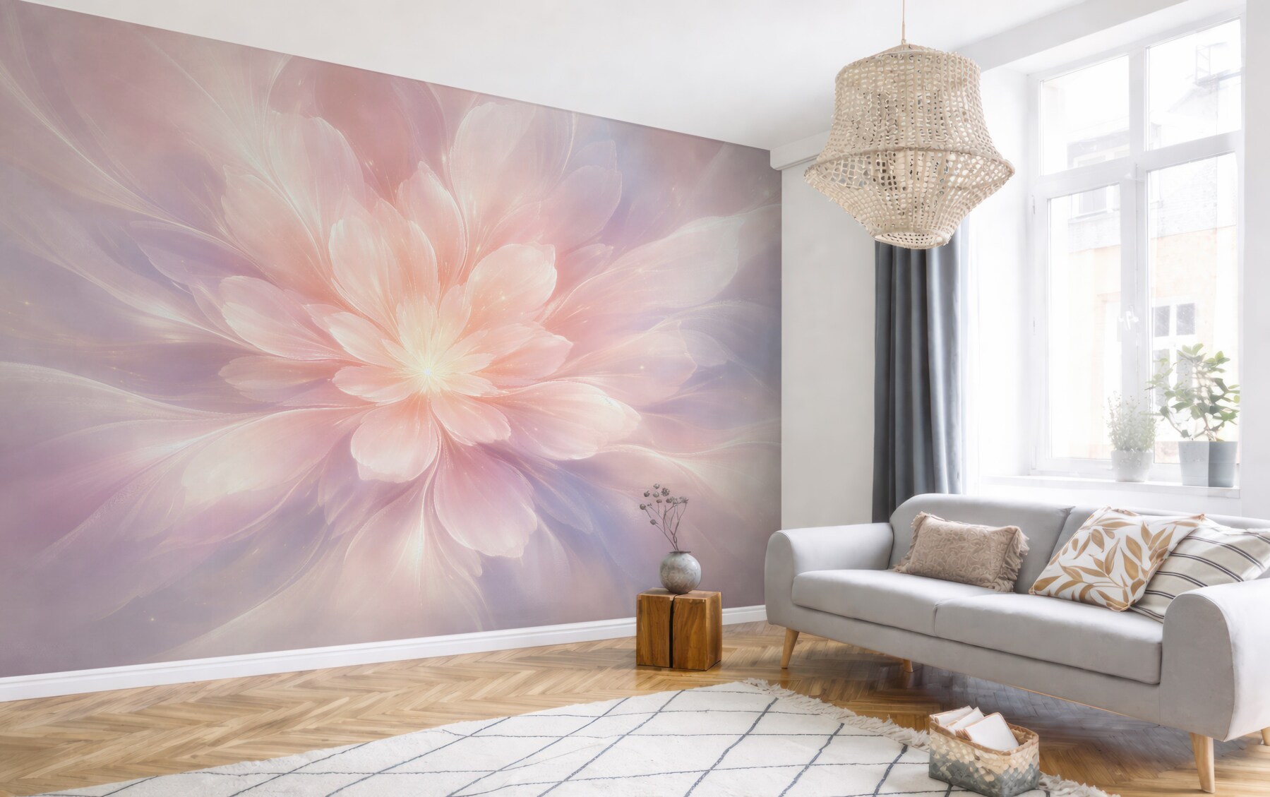 Fototapeta pastelowy kwiat świetlistej harmonii?v2345