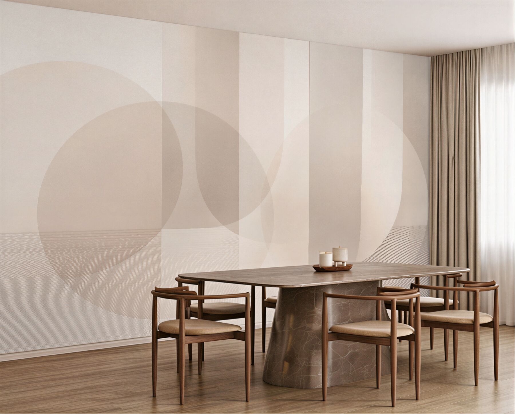Fototapeta beżowa geometria minimalistyczna?v2345