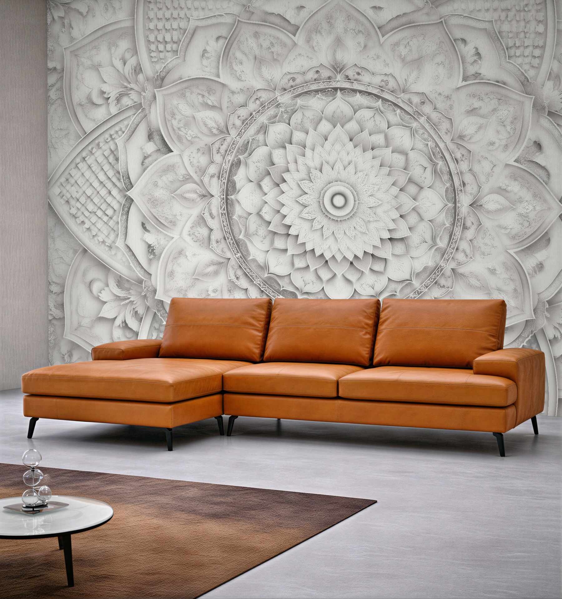 Fototapeta perłowa mandala w stylu glamour?v2345