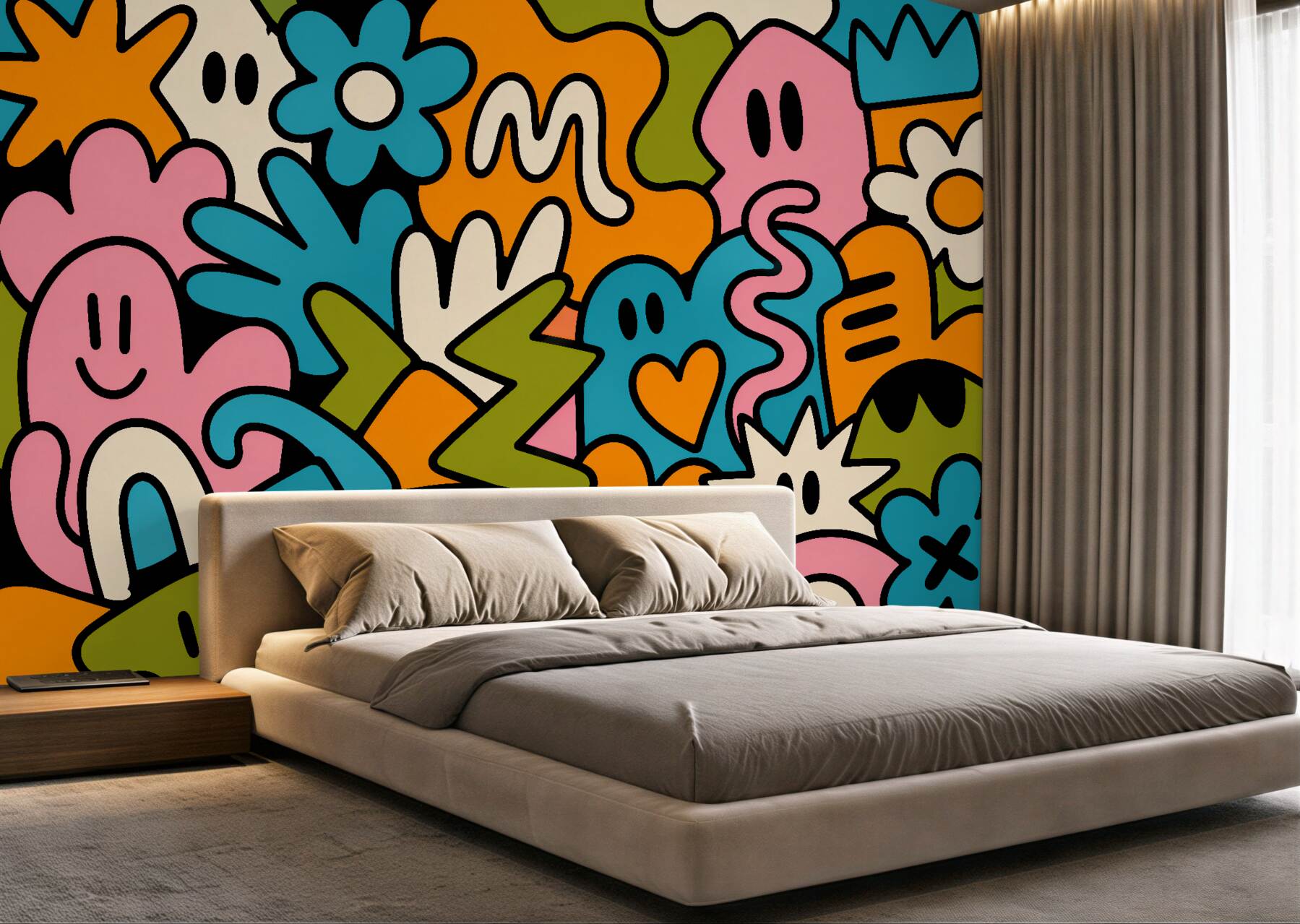 Fototapeta kolorowy pop art uśmiech?v2345