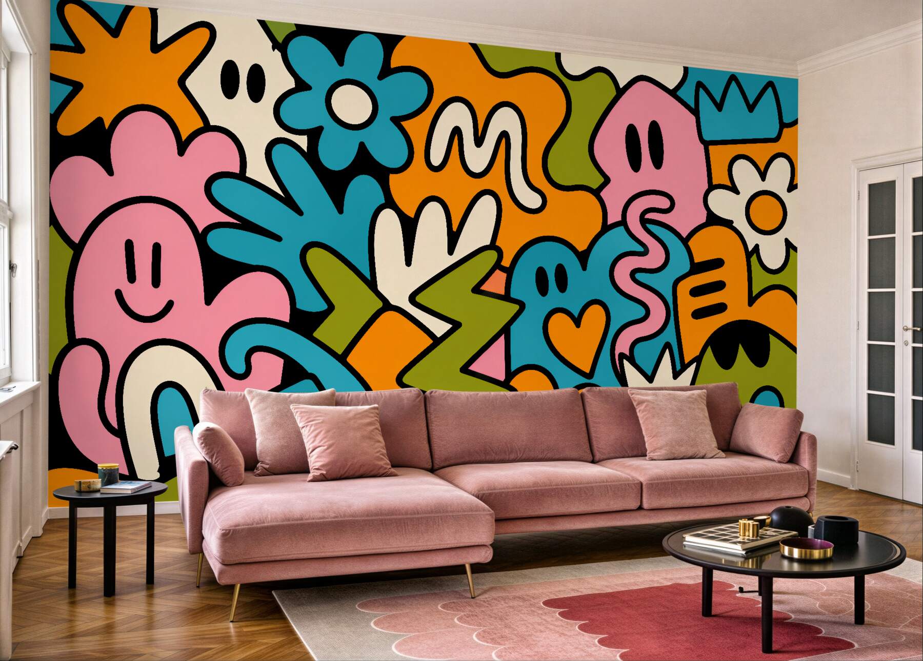 Fototapeta kolorowy pop art uśmiech?v2345