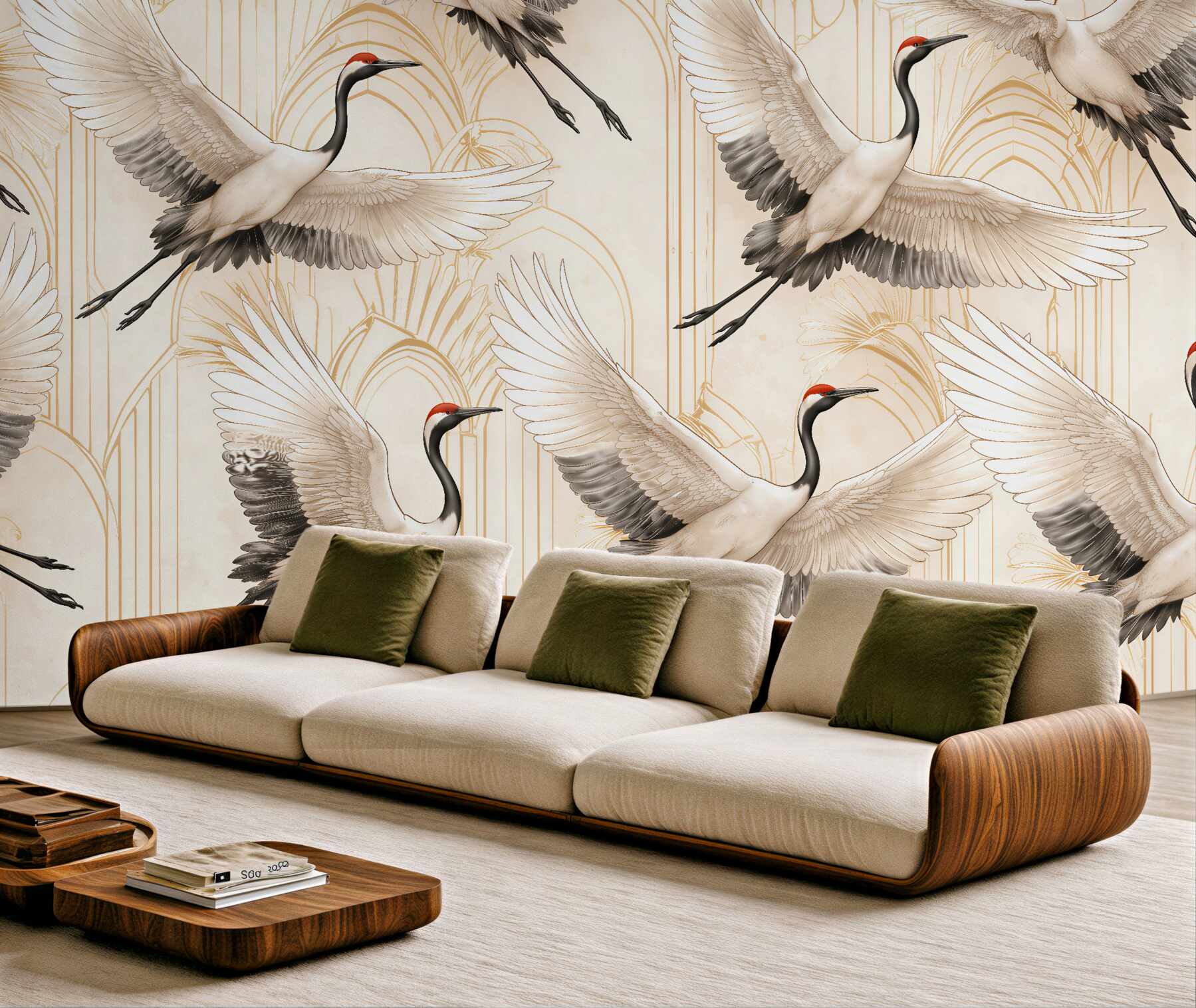 Fototapeta Żurawie w eleganckim stylu art déco?v2345