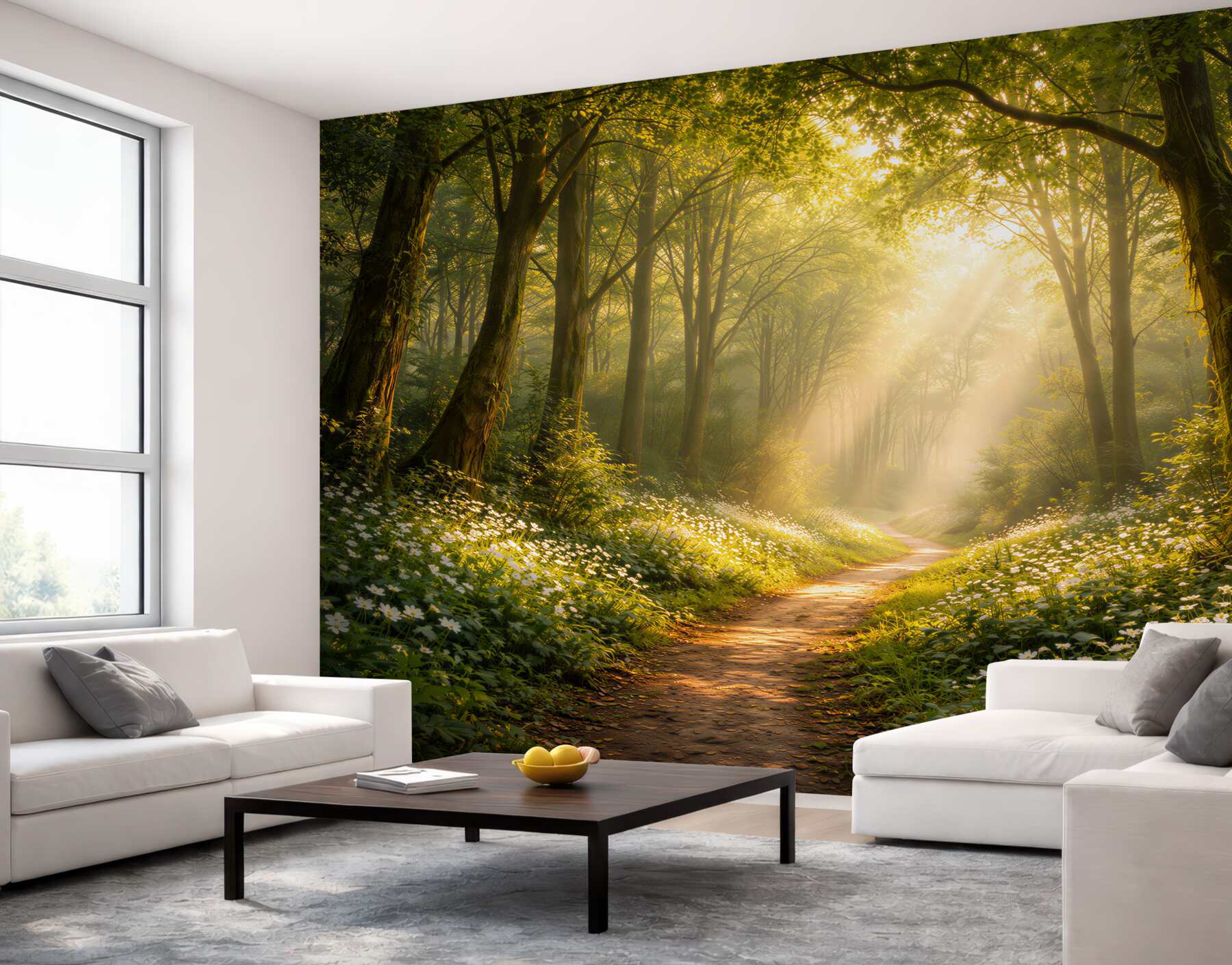 Fototapeta leśna ścieżka w promieniach słońca?v2345