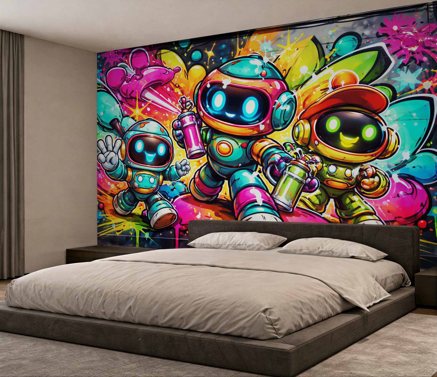 Fototapeta kolorowe roboty street art?v2345