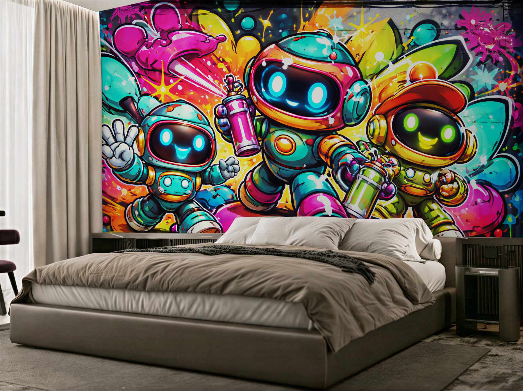 Fototapeta kolorowe roboty street art?v2345