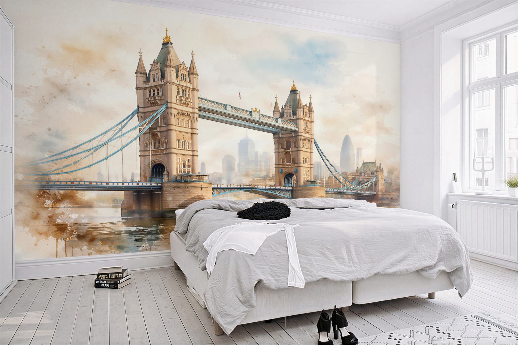 Fototapeta tower bridge w akwarelowej mgle?v2345