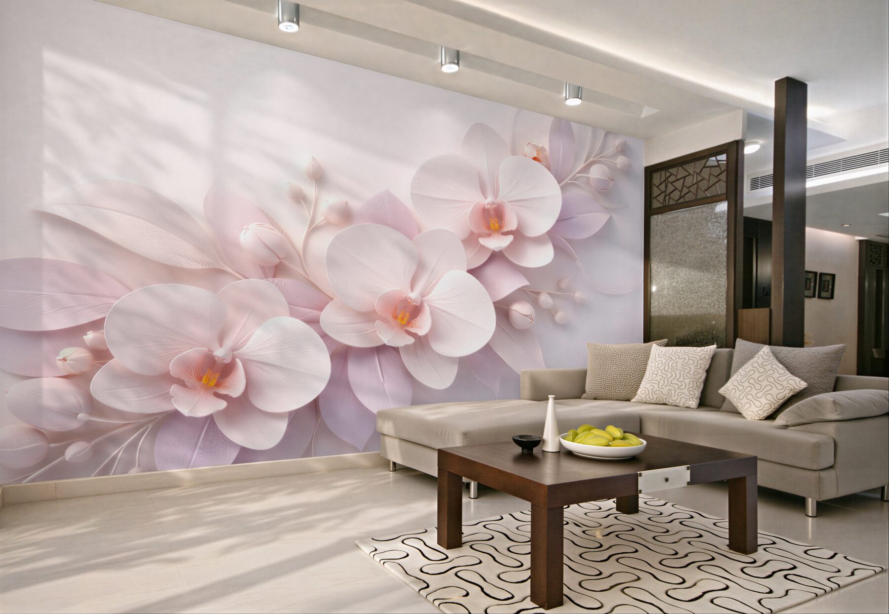 Fototapeta pudrowe orchidee 3d glamour?v2345