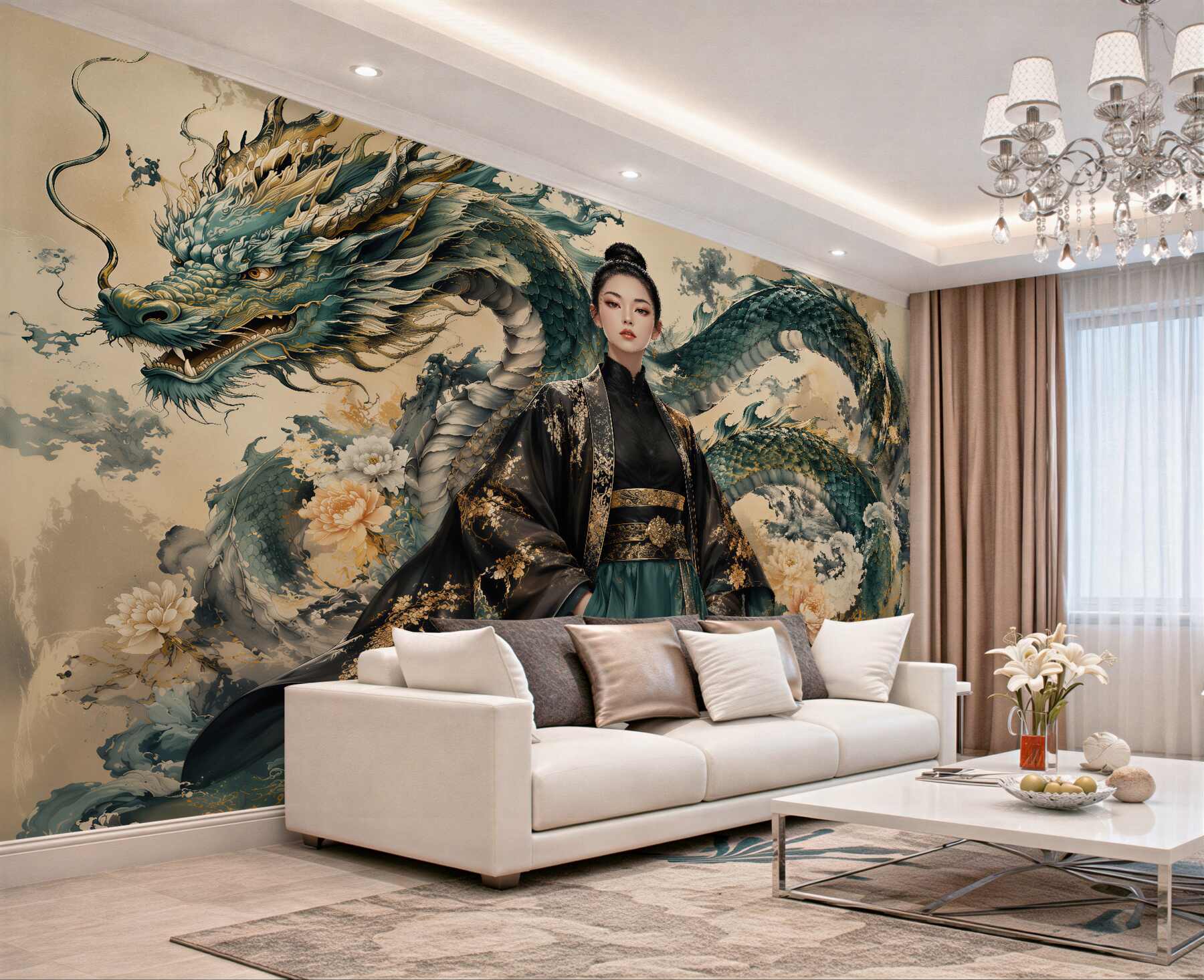 Fototapeta smocza elegancja w orientalnym stylu?v2345