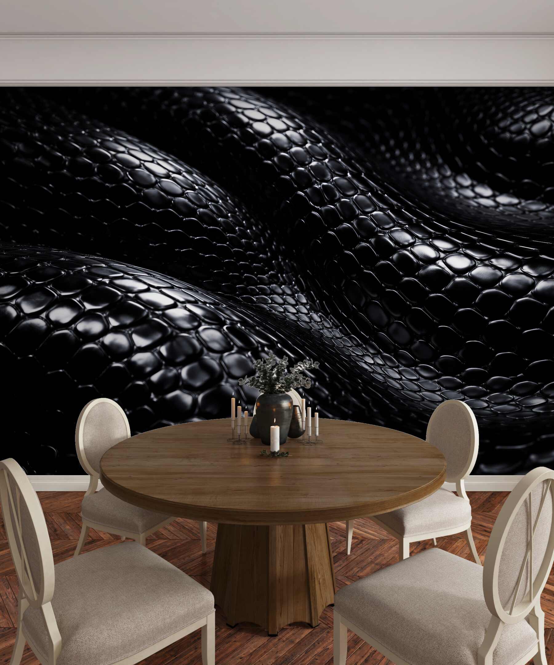 Fototapeta czarna falująca struktura 3d?v2345