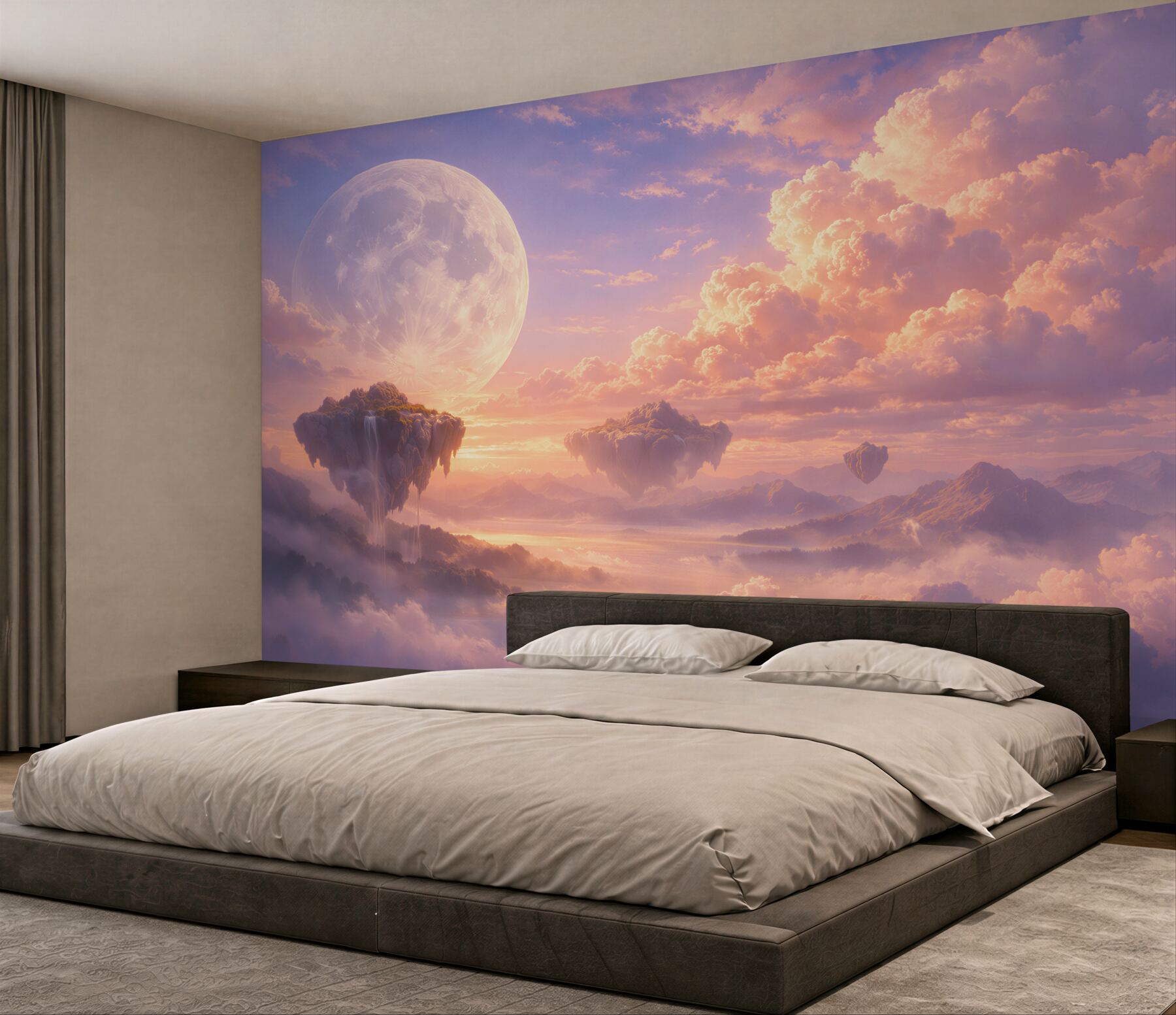 Fototapeta baśniowe wyspy w różowych chmurach?v2345