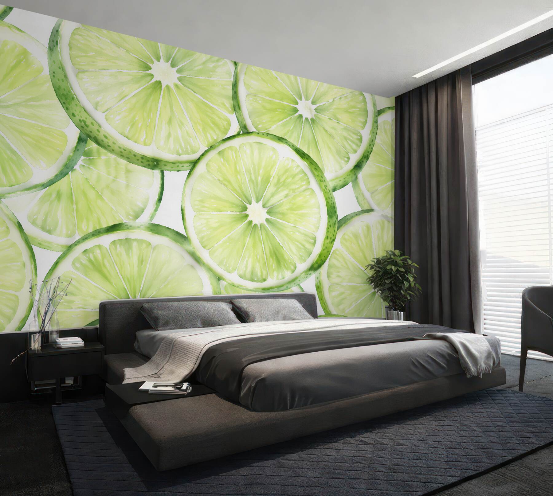 Fototapeta akwarelowe plastry limonki?v2345