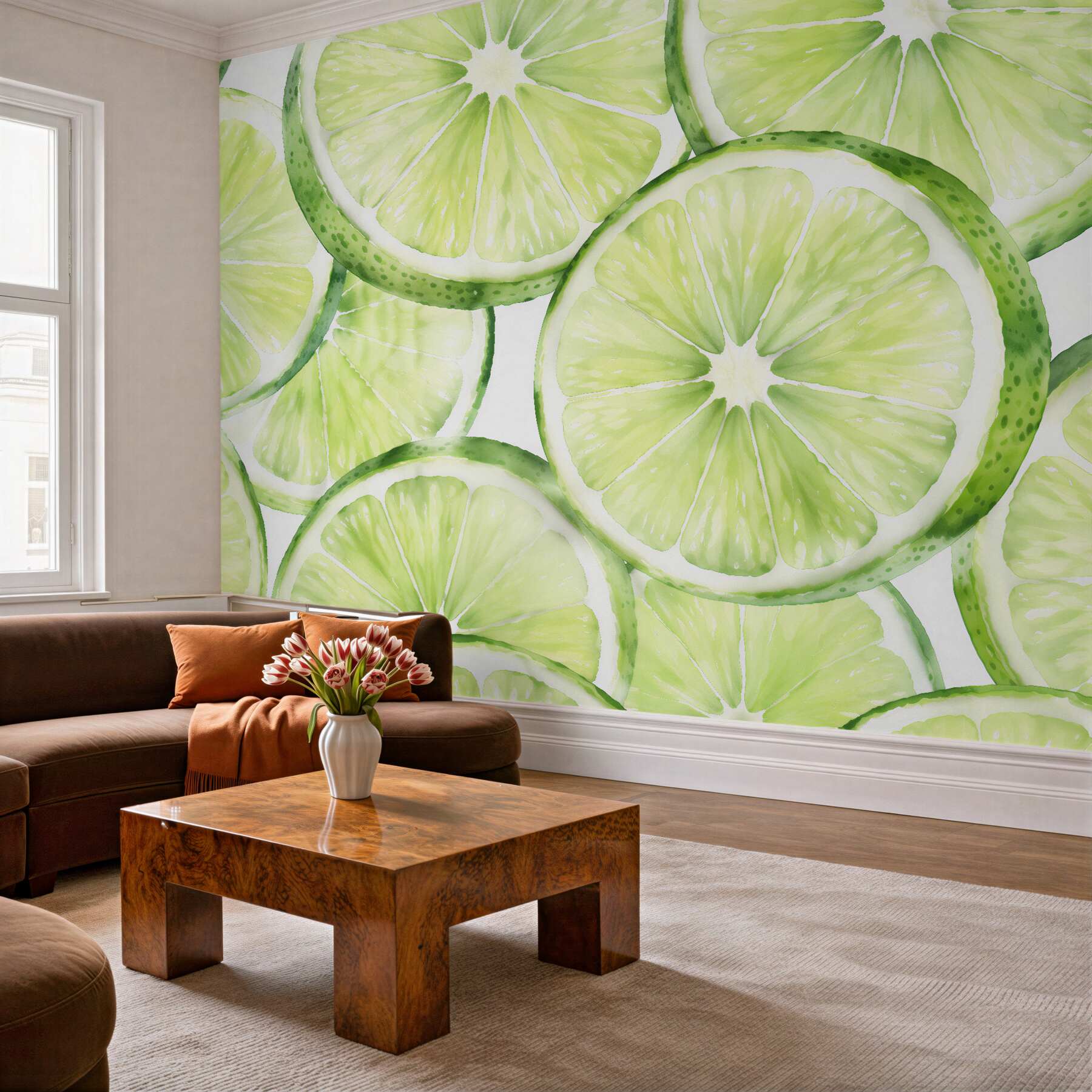 Fototapeta akwarelowe plastry limonki?v2345