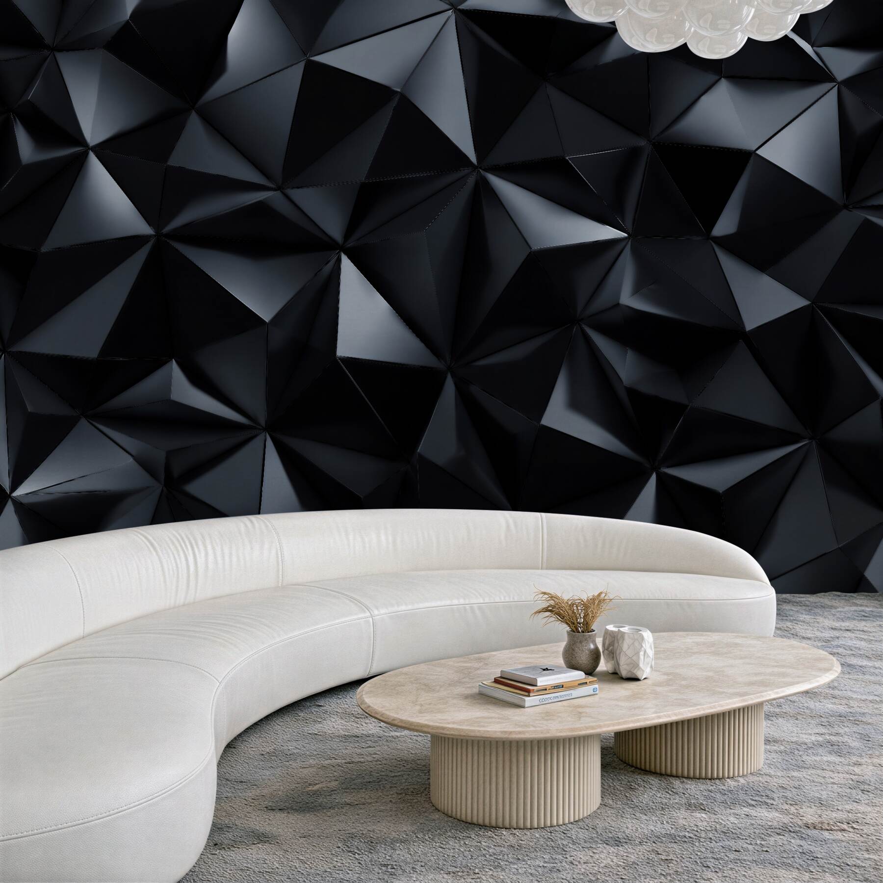 Fototapeta czarne geometryczne bryły 3d?v2345