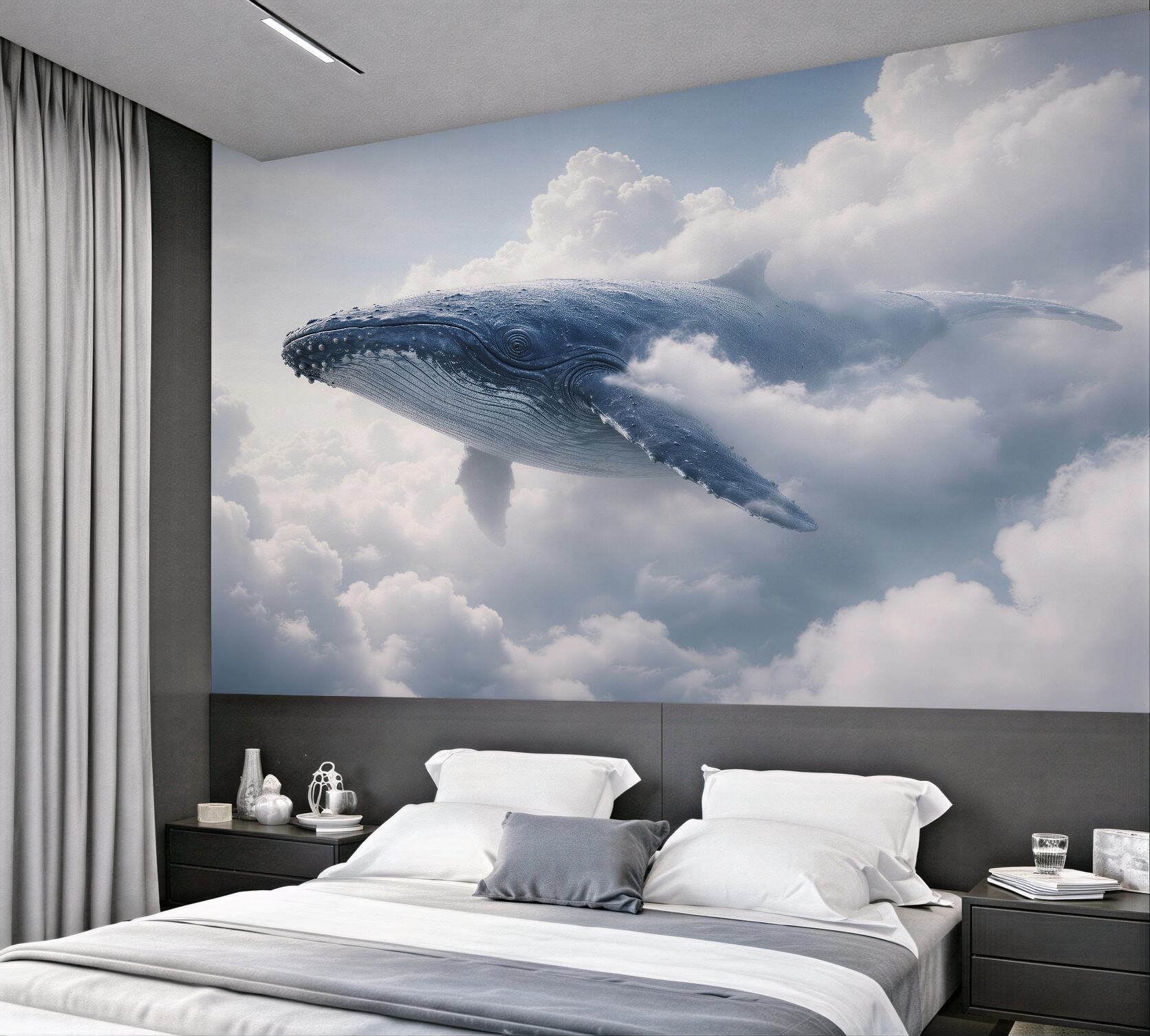 Fototapeta wieloryb wśród miękkich chmur?v2345