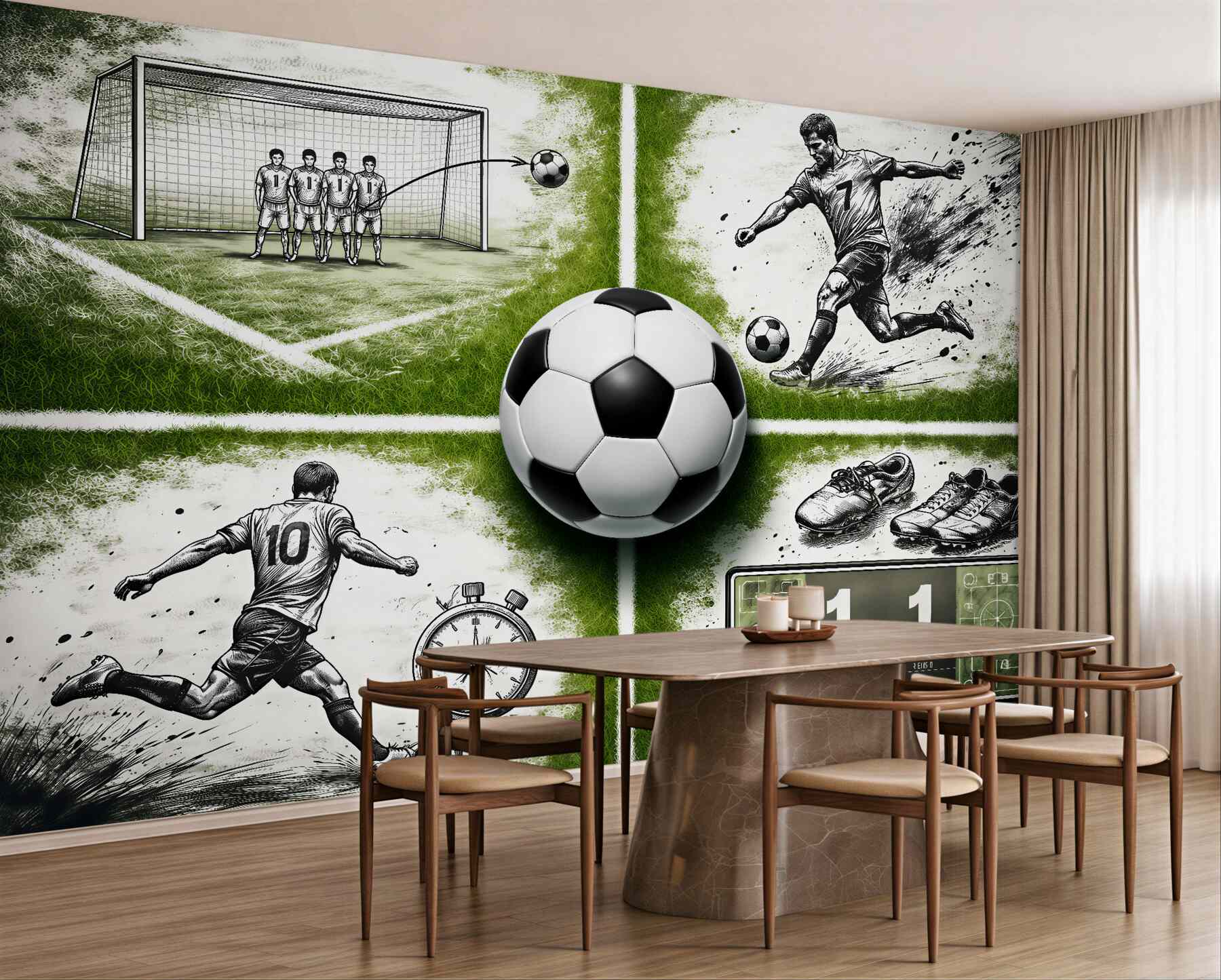 Fototapeta futbolowa pasja na murawie?v2345