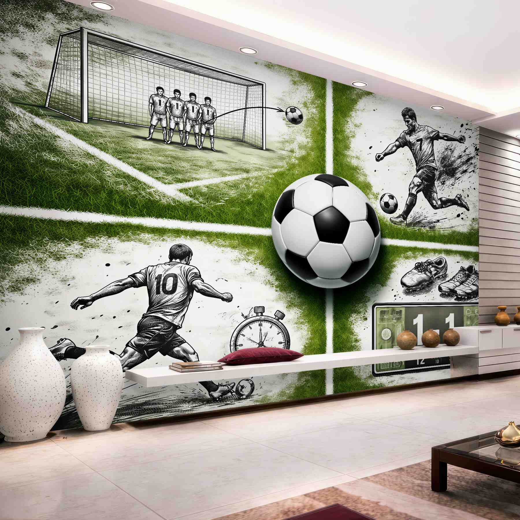 Fototapeta futbolowa pasja na murawie?v2345
